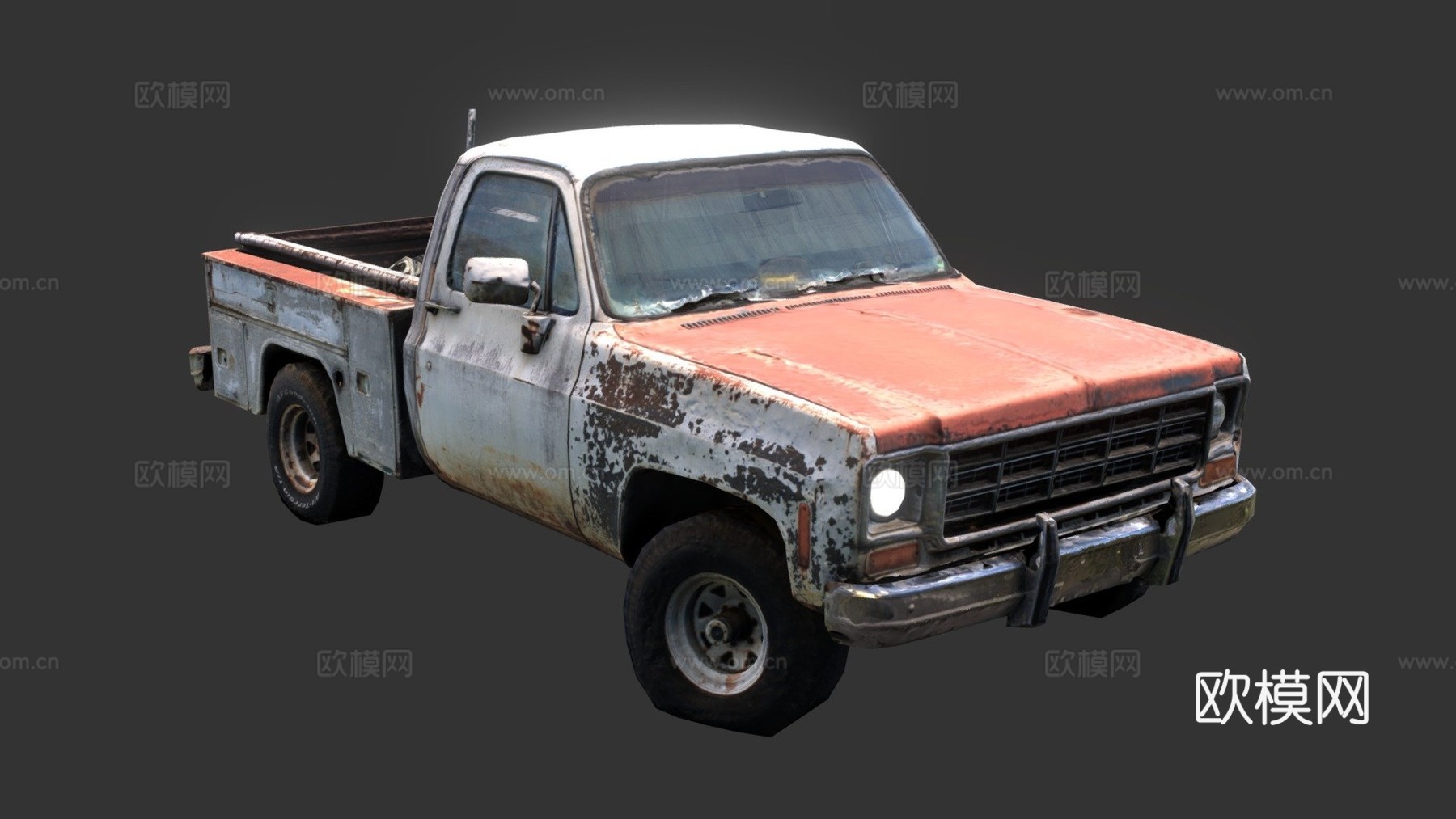 多功能卡车游戏就绪版本扫描su模型