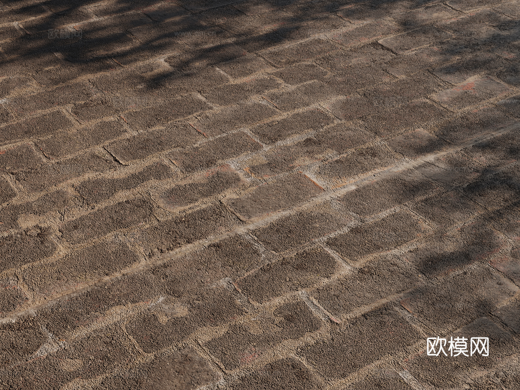 现代户外地砖 铺路砖 路面 铺装 地砖铺贴3d模型