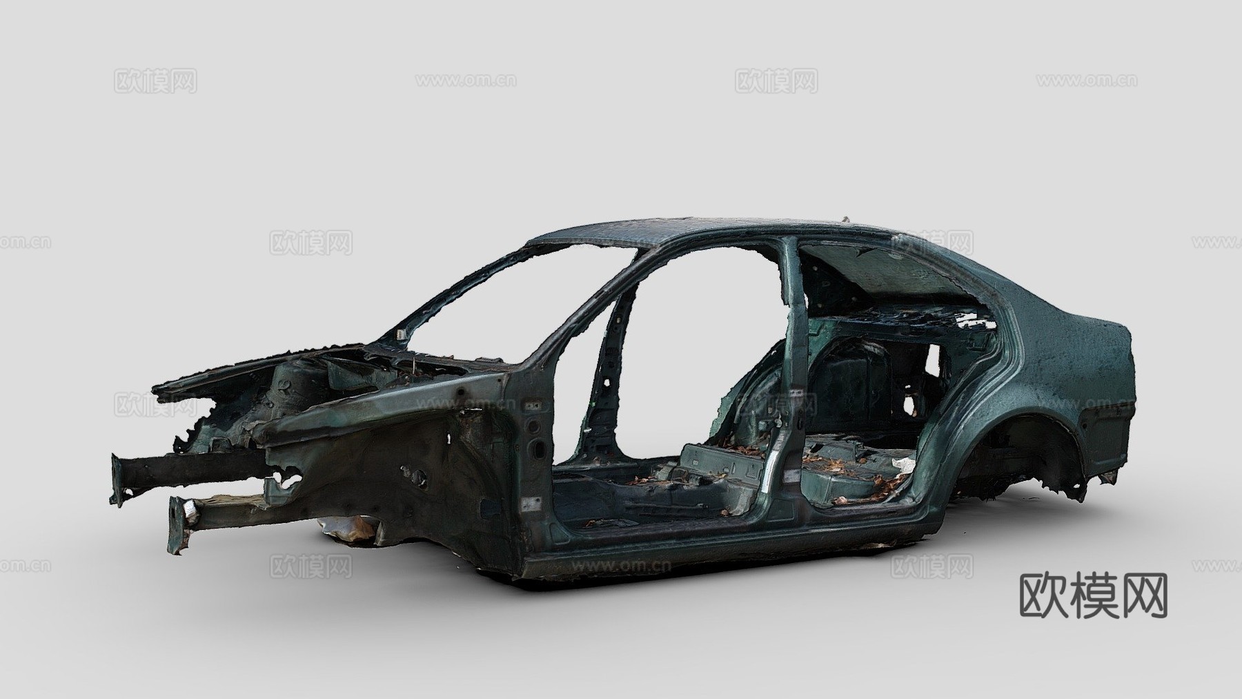 掏空汽车原始扫描su模型