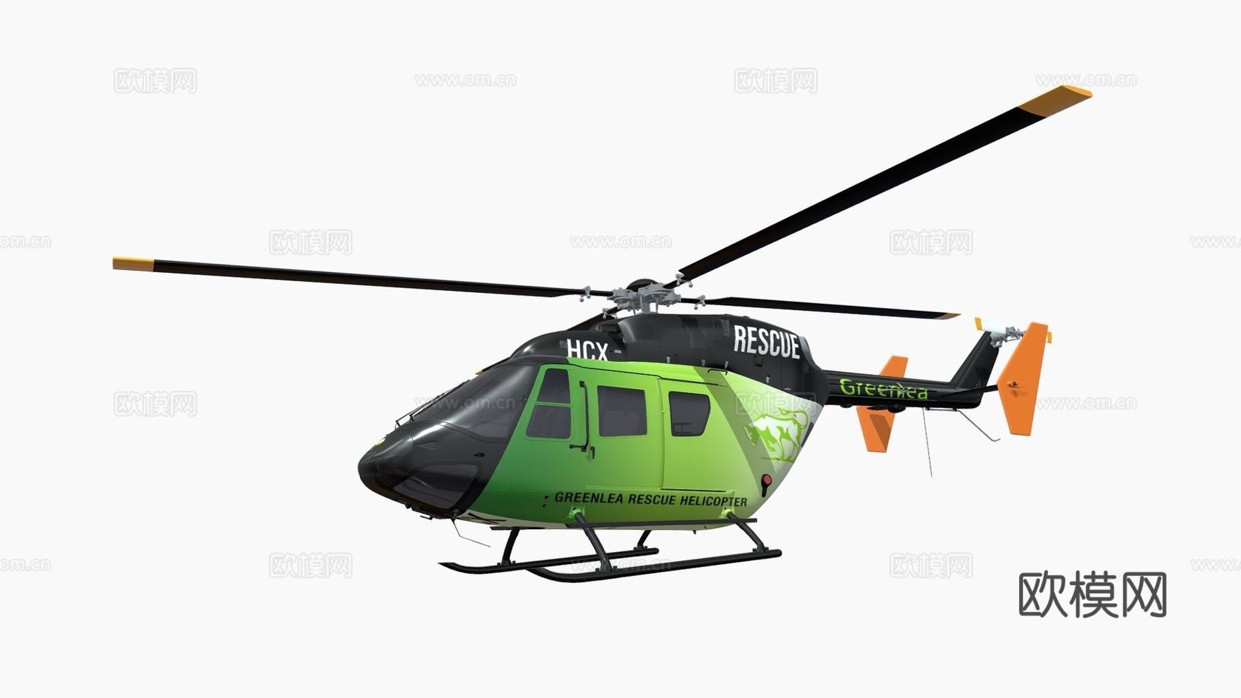 格林利救援直升机su模型