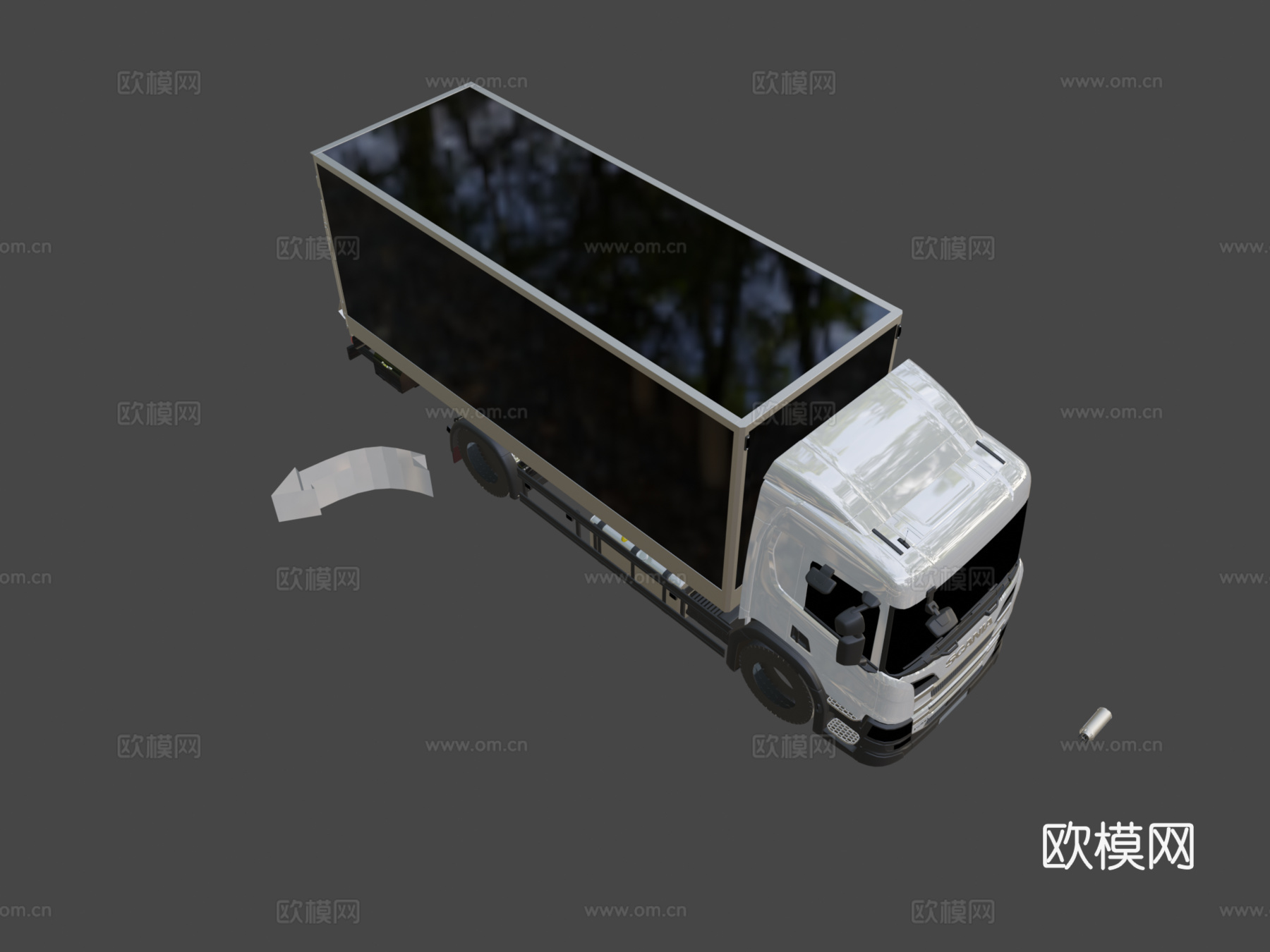 斯堪尼亚P系列带拖车全绑定su模型