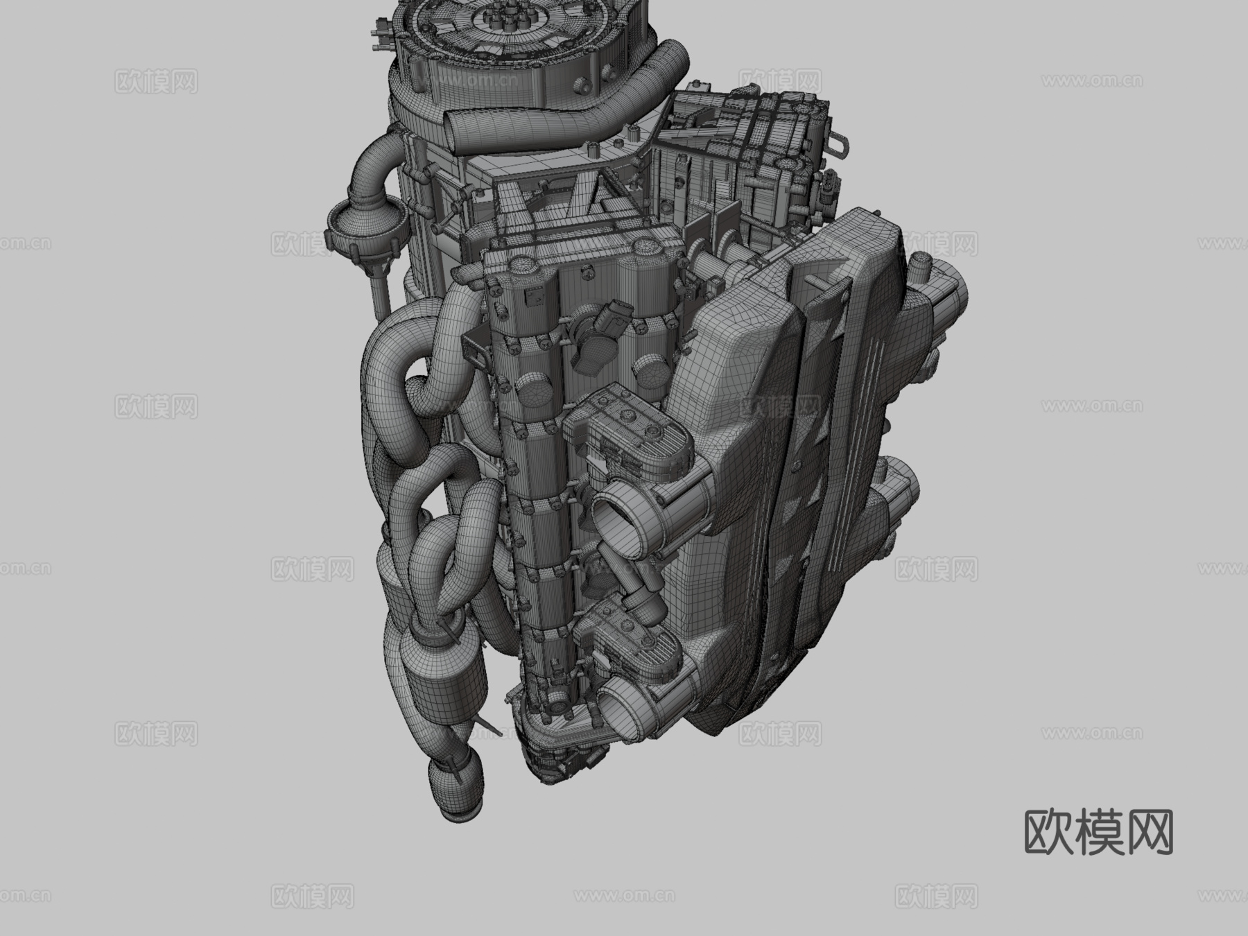 V12发动机su模型