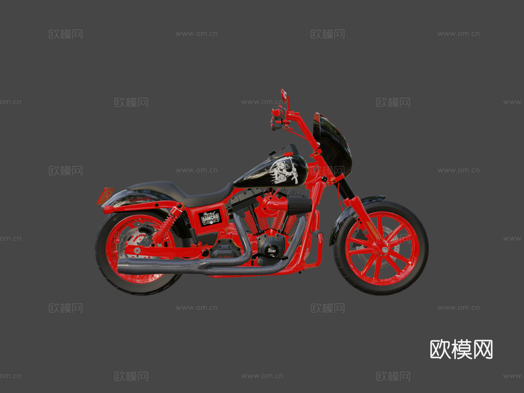 哈雷戴维森 戴纳 街头鲍勃 混乱之子su模型