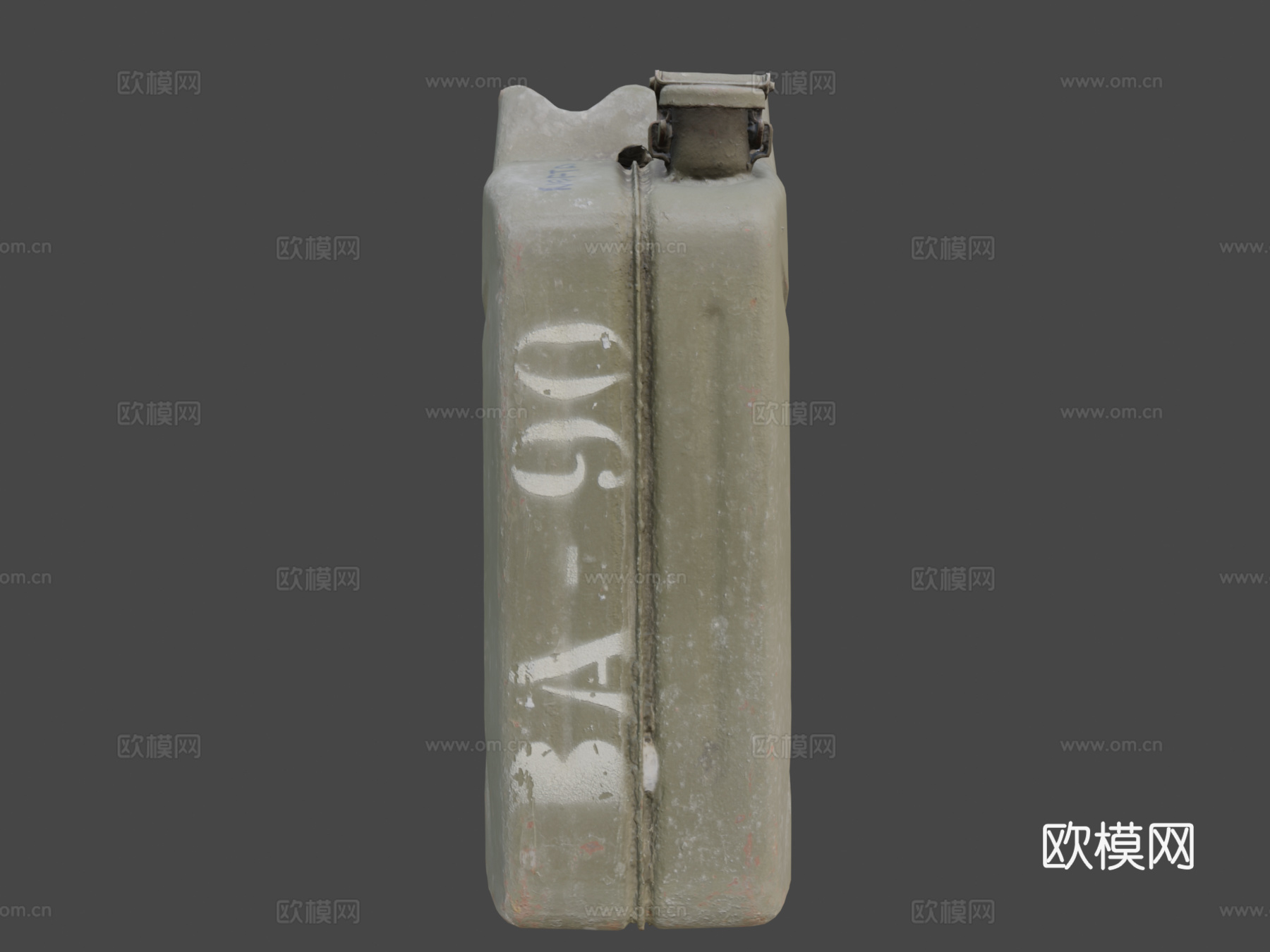 旧绿色金属柴油罐su模型