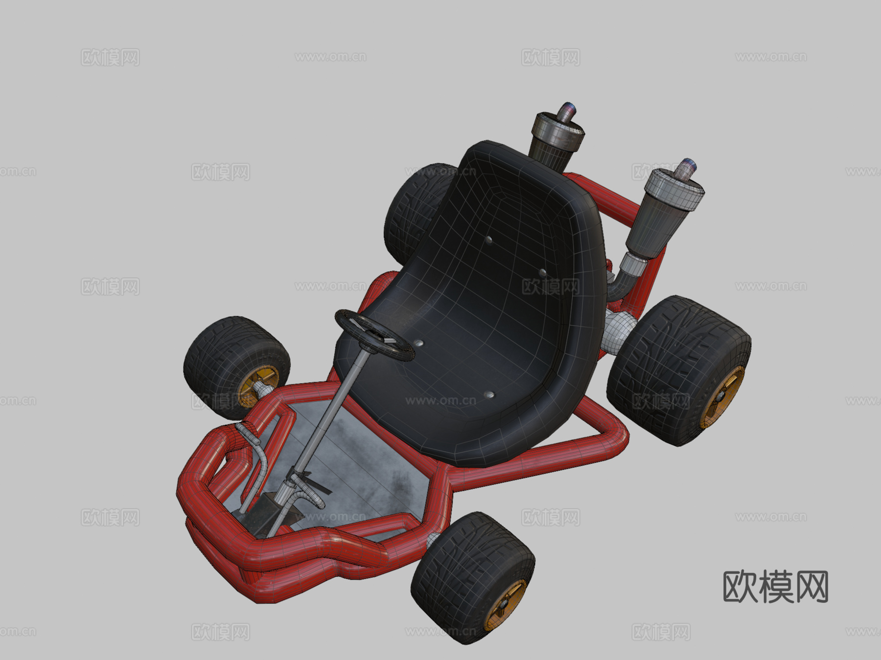 马里奥赛车64管道框架su模型