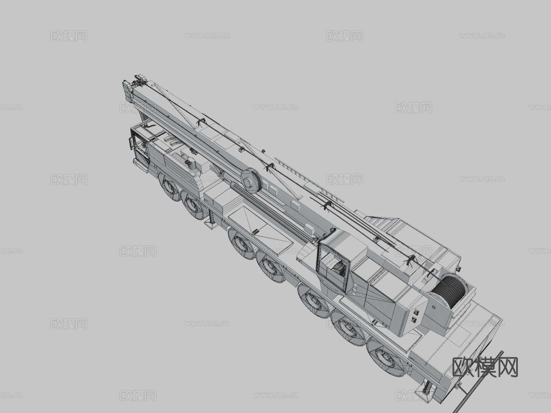 移动起重机su模型
