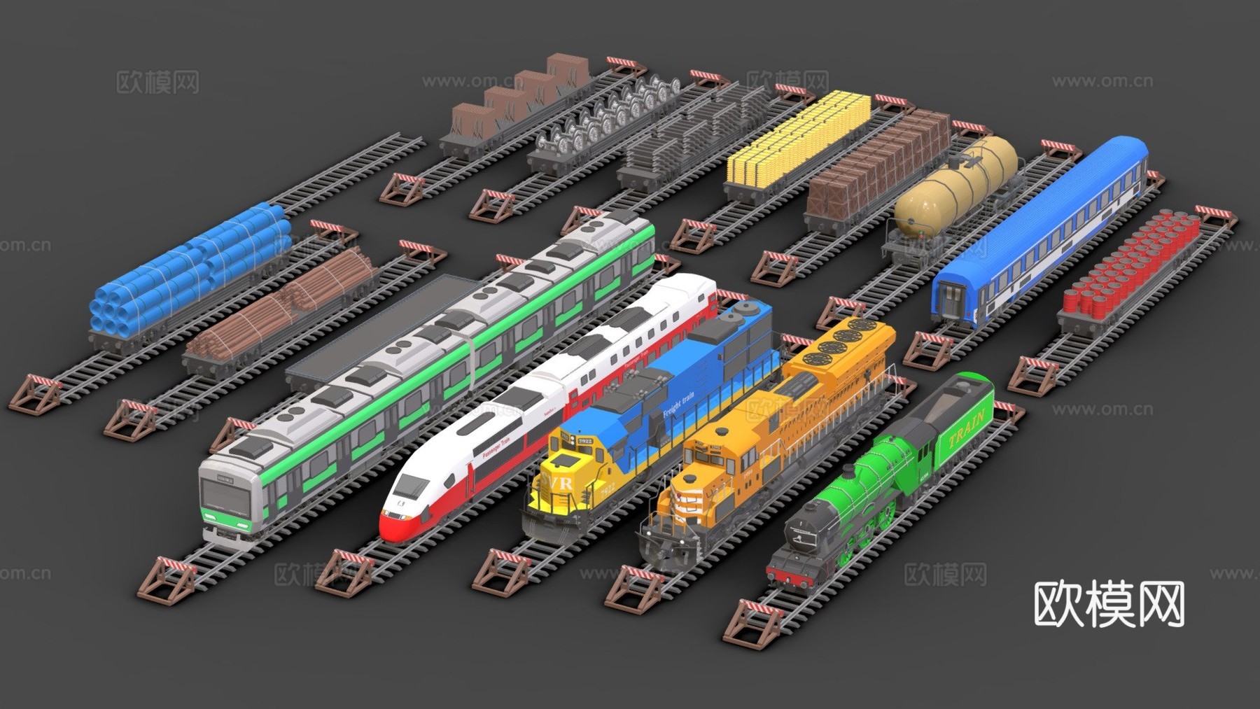 个火车模型仅在一个包中su模型