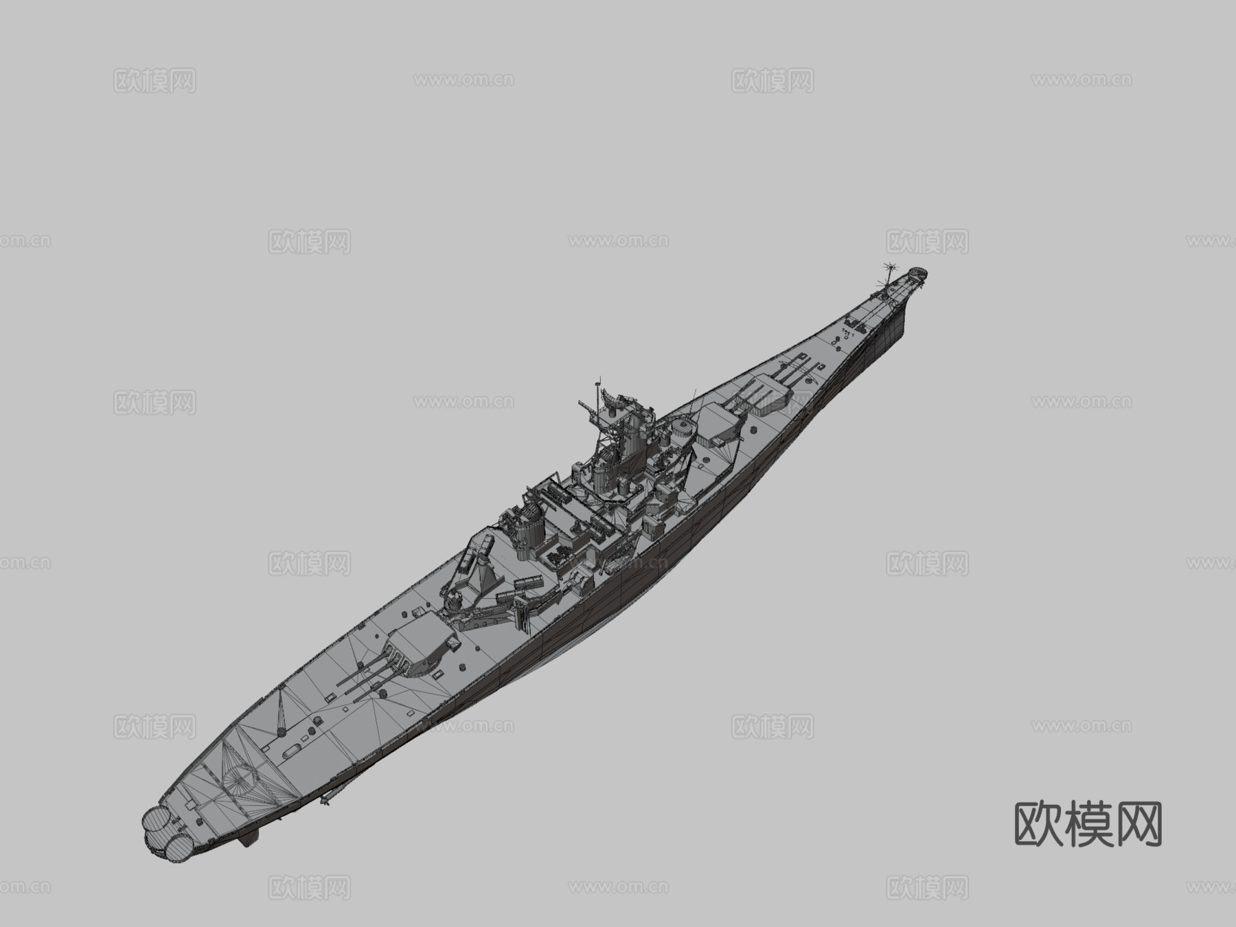 美国海军爱荷华号su模型