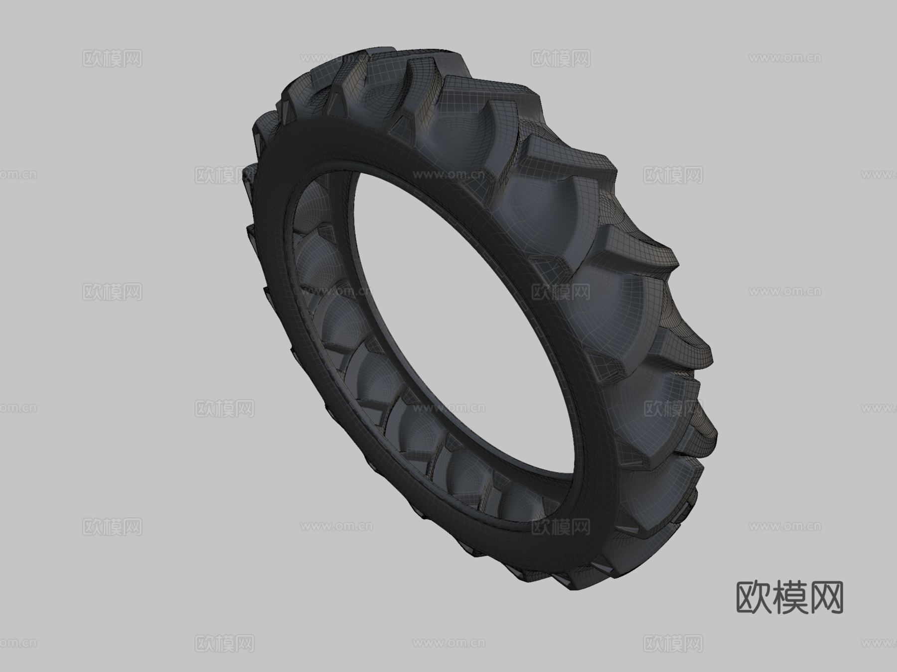 拖拉机轮胎su模型