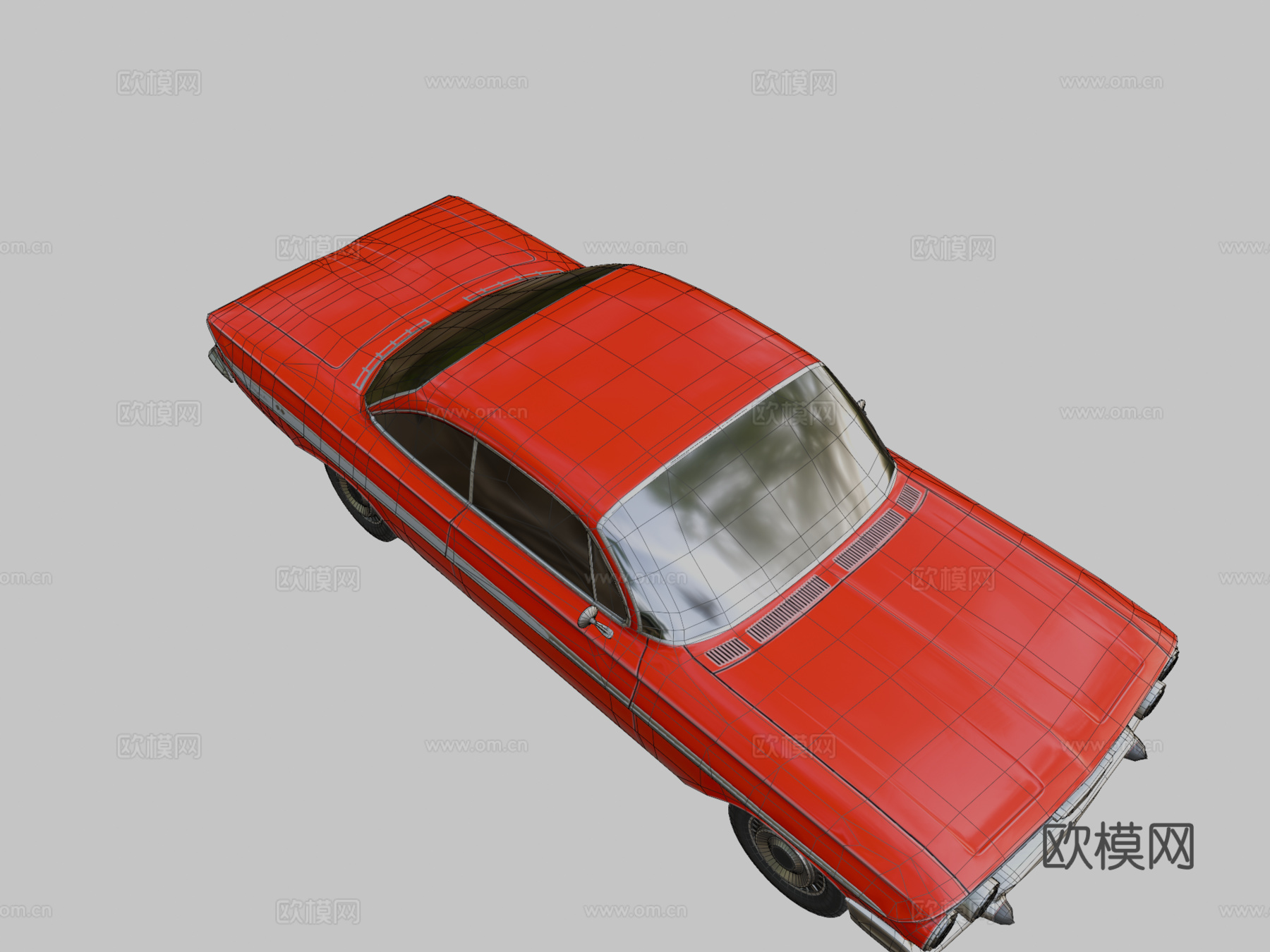 低多边形车雪佛兰英帕拉1961su模型