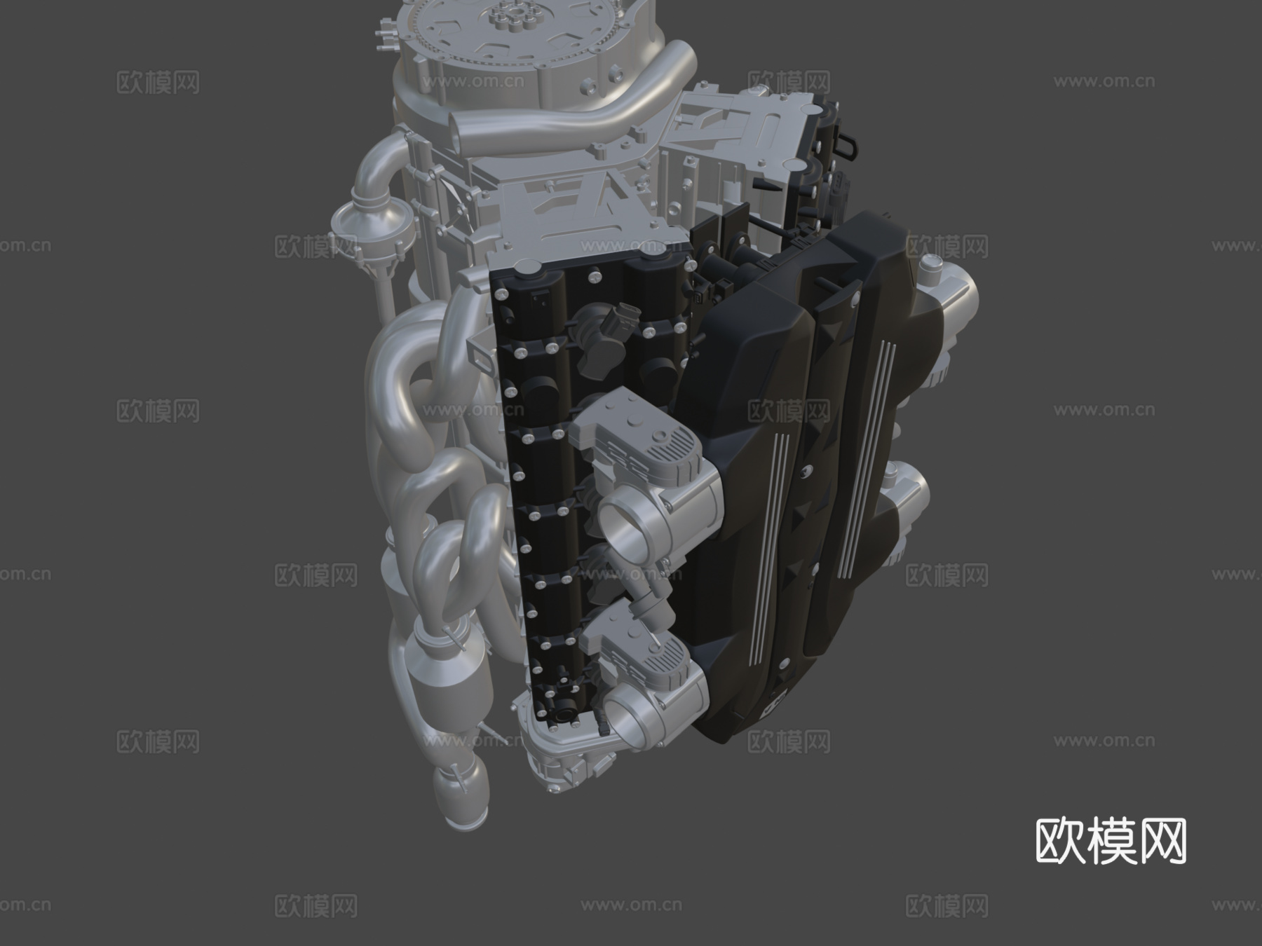 V12发动机su模型