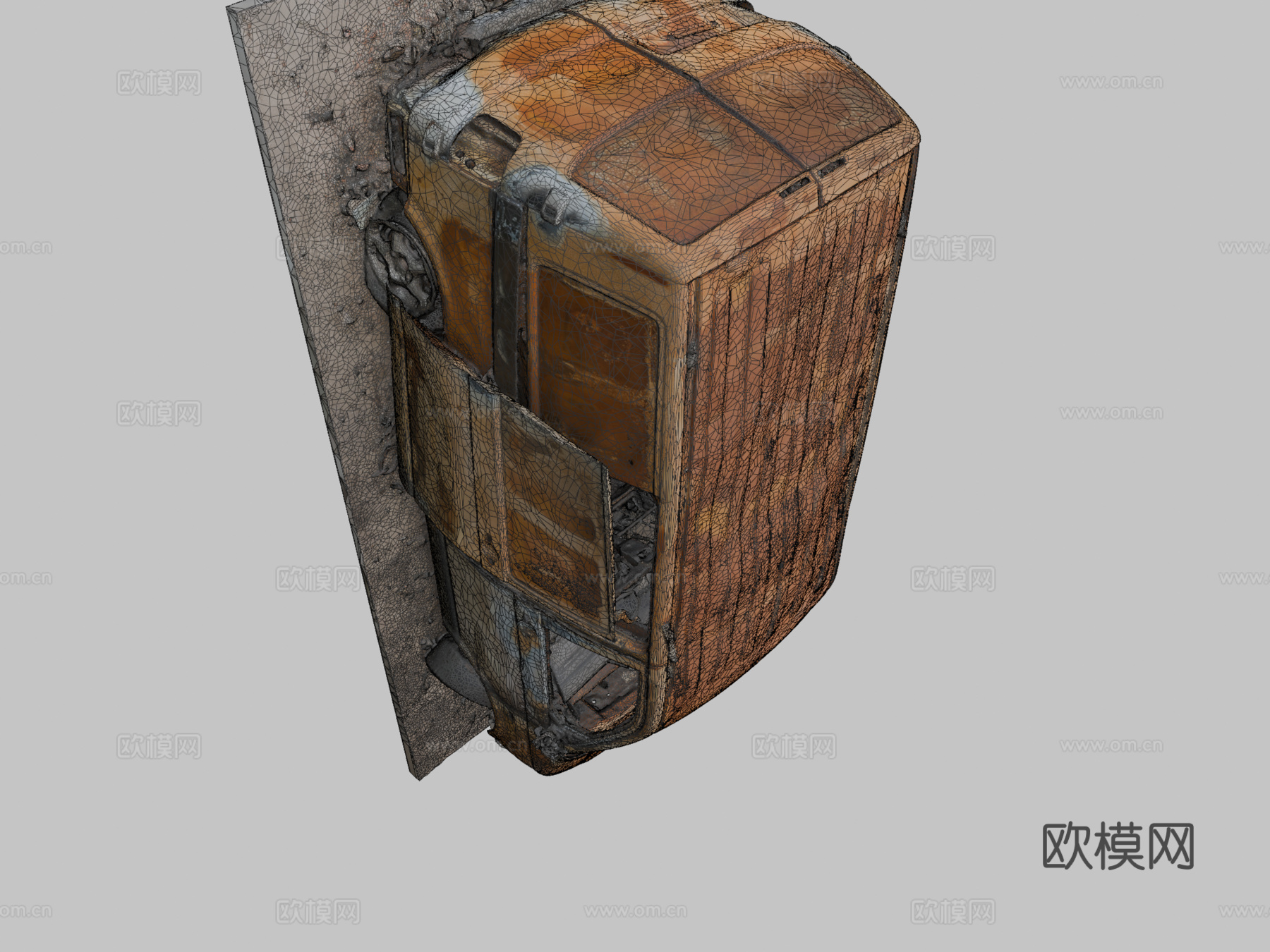 大众运输车T5原始三维扫描su模型