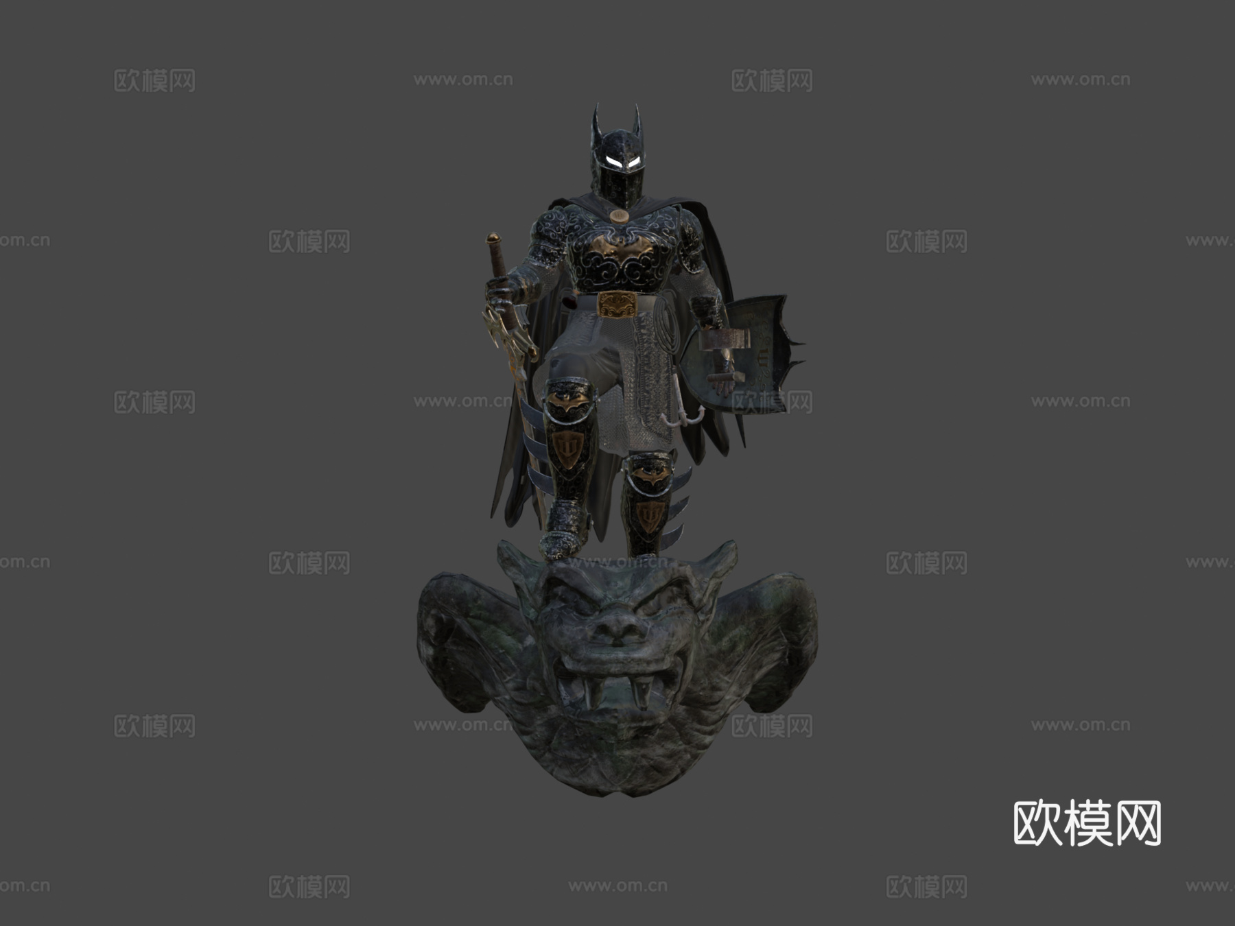 蝙蝠中世纪骑士su模型