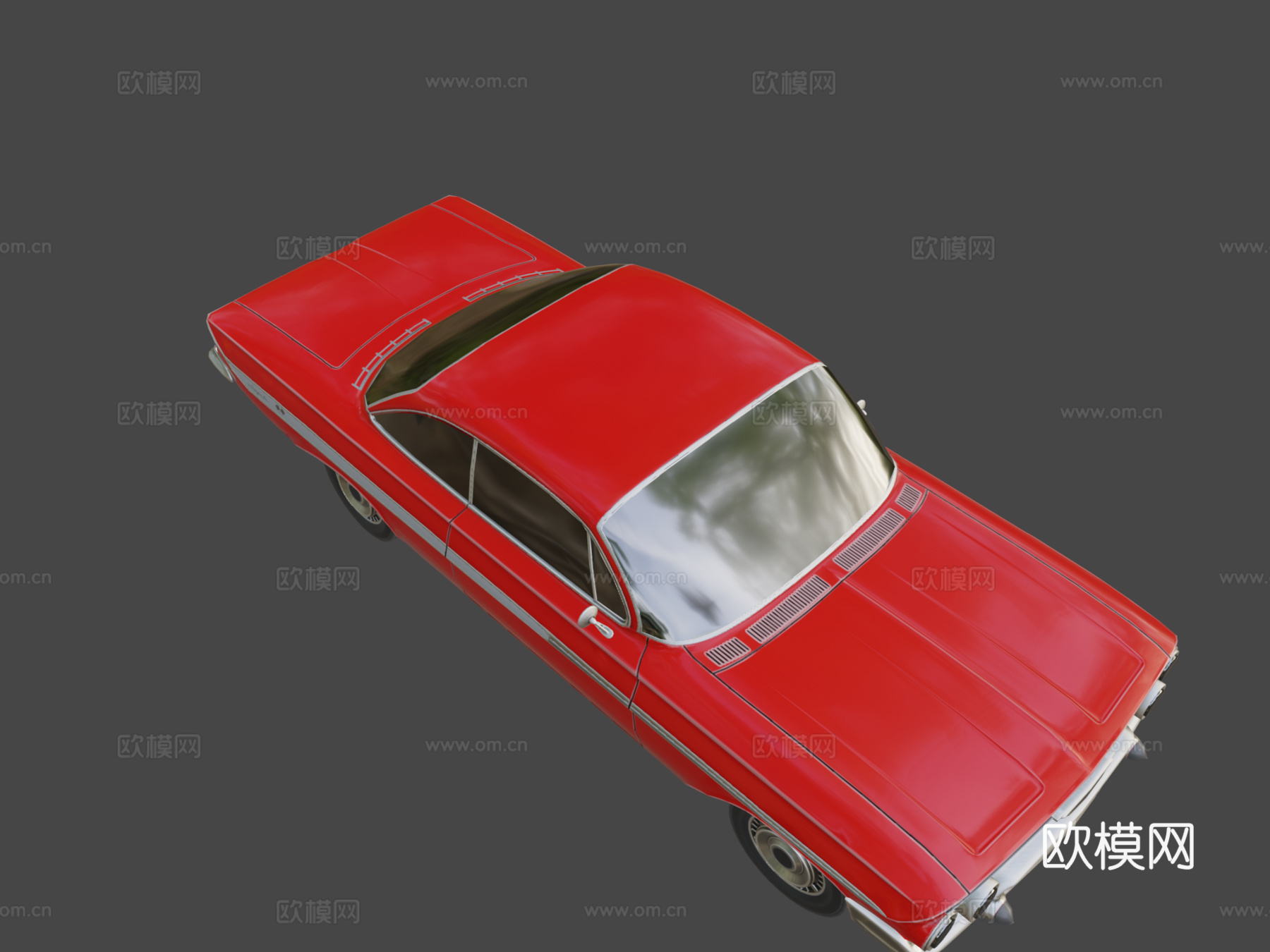 低多边形车雪佛兰英帕拉1961su模型