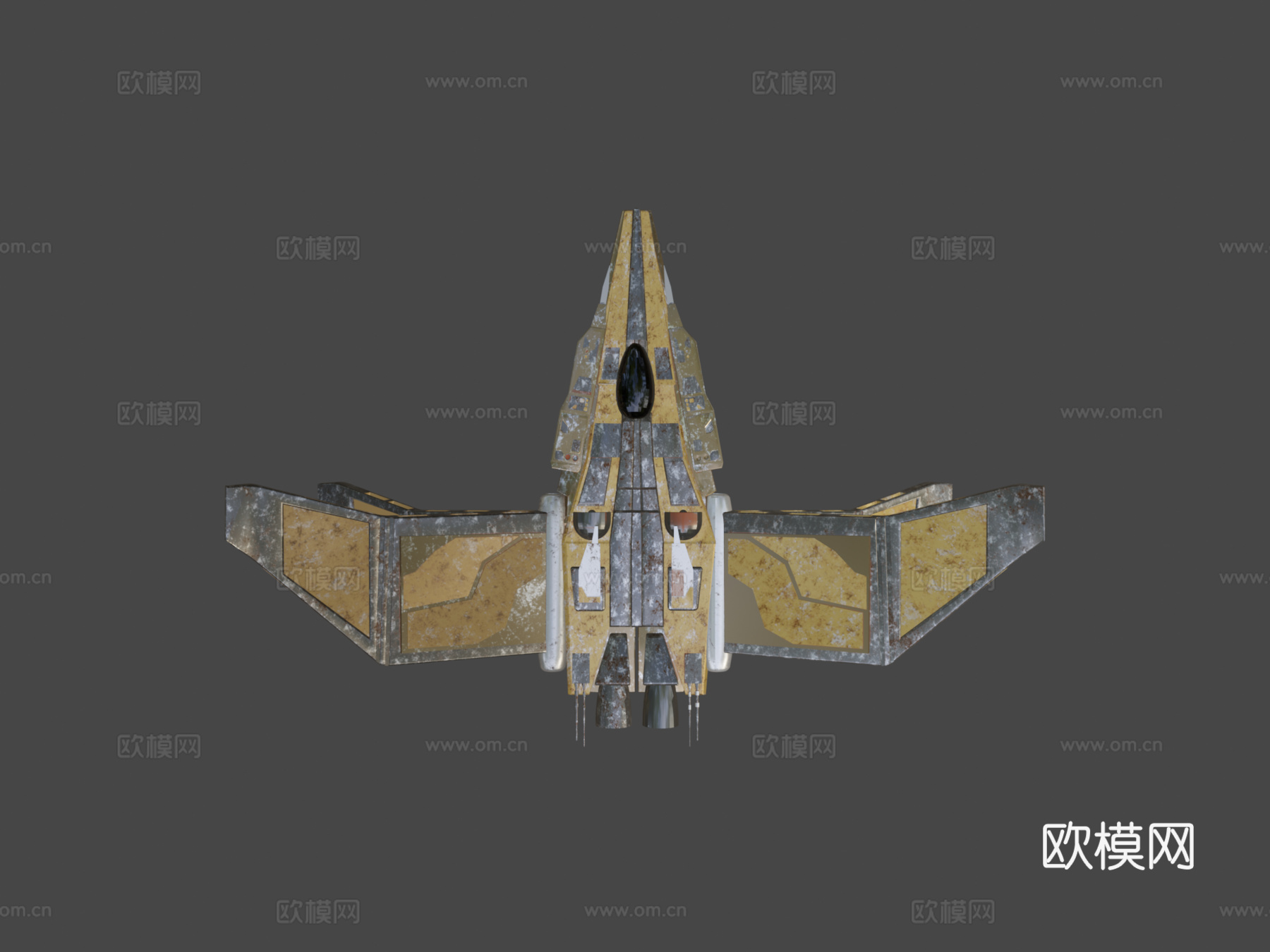 未来科幻太空船su模型