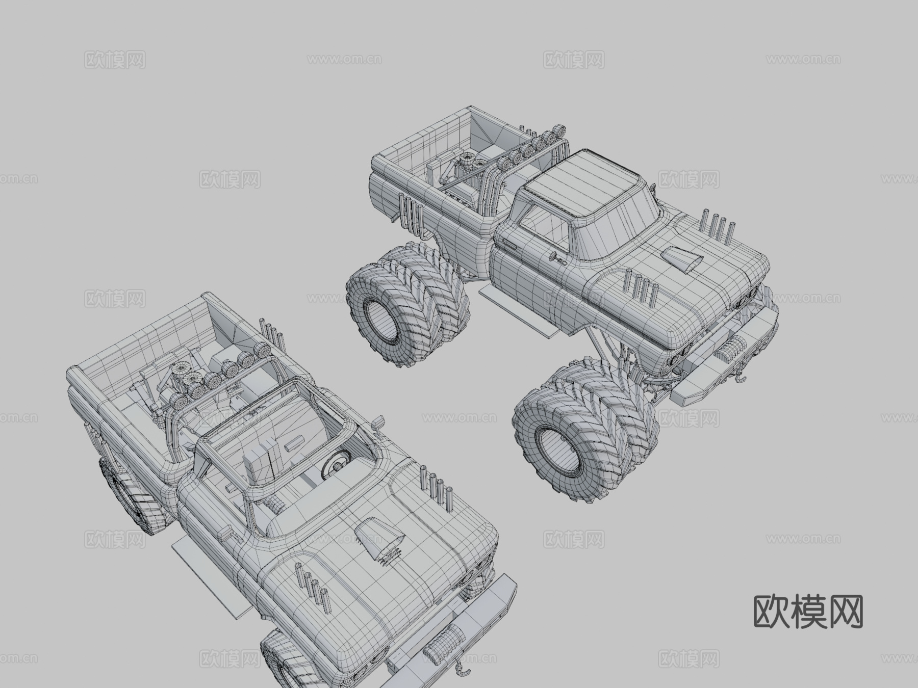 C10怪物卡车与皮卡su模型