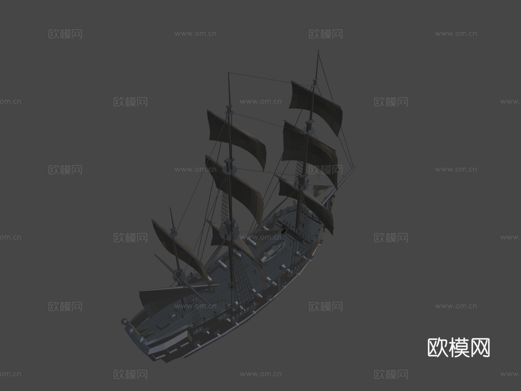 黑珍珠低多边形su模型