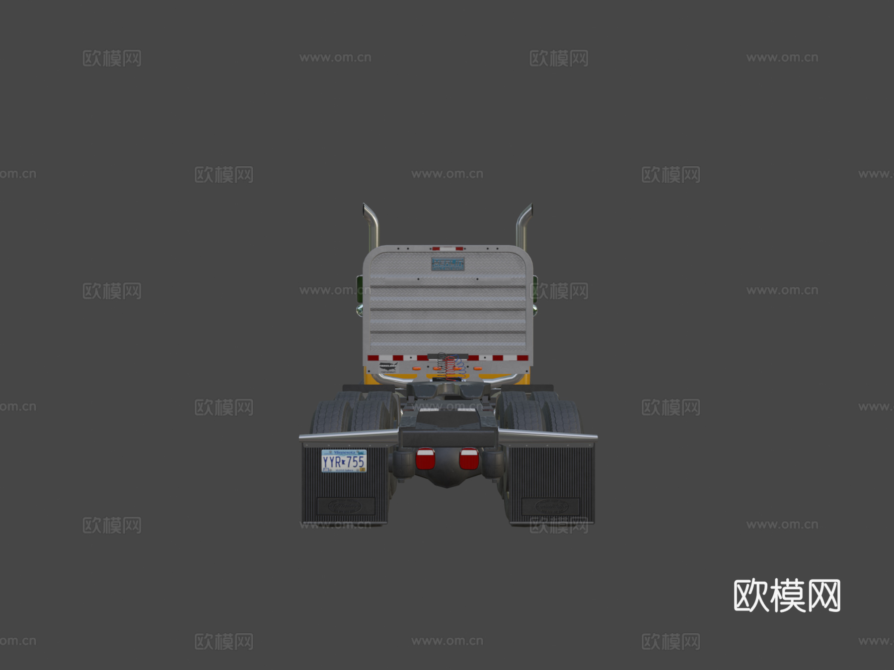 经典半挂卡车su模型