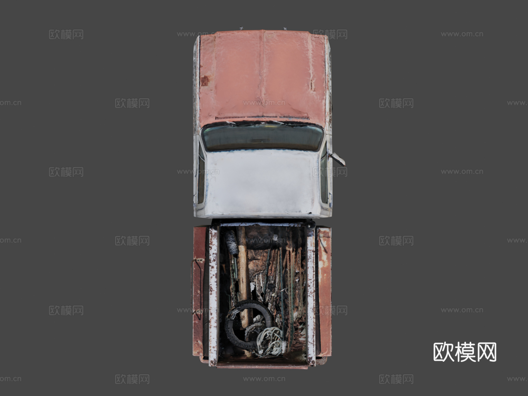 多功能卡车游戏就绪版本扫描su模型