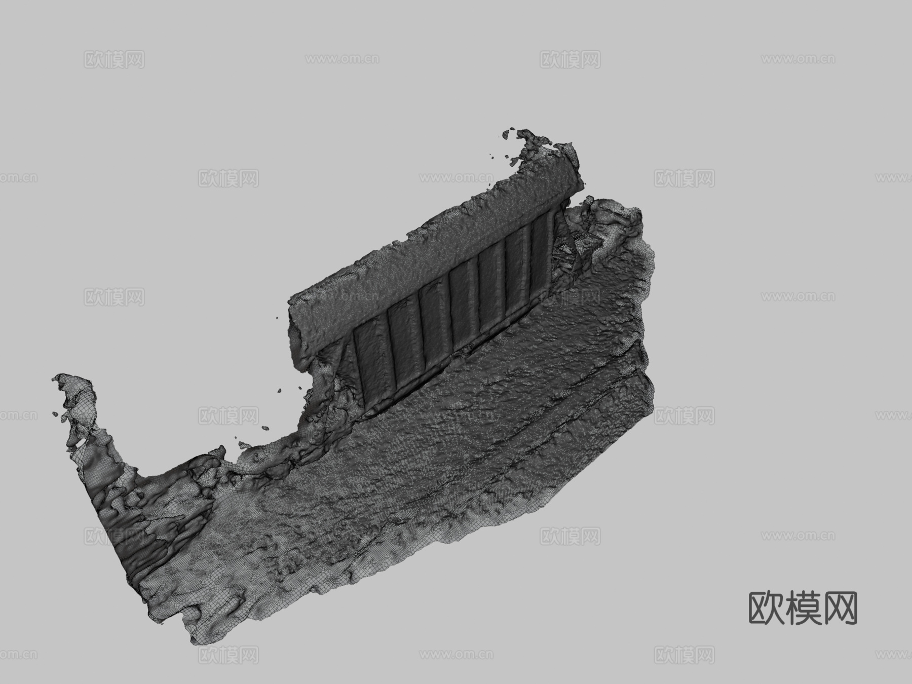 火车站 车厢su模型