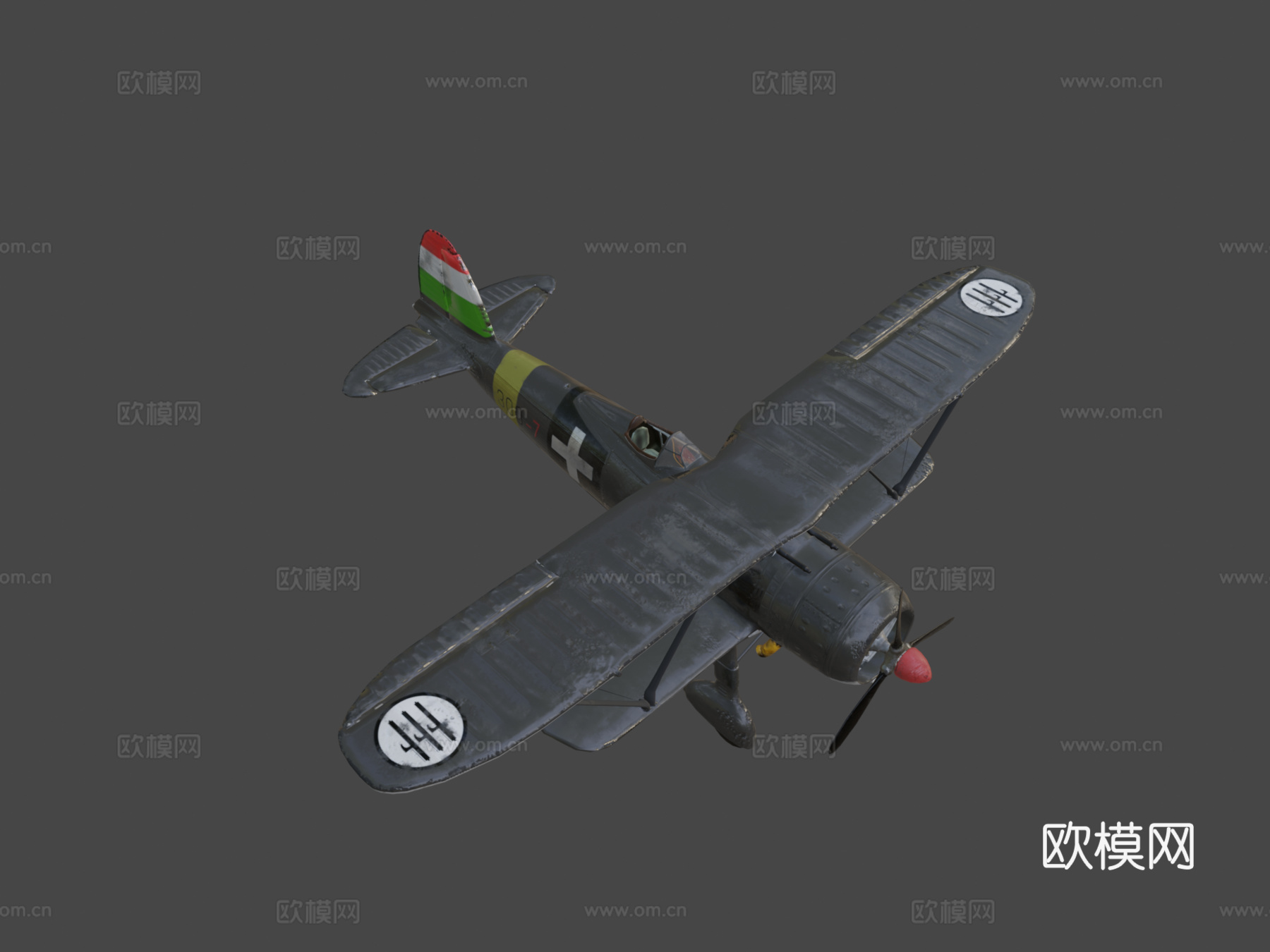 菲亚特CR42猎鹰意大利航空su模型