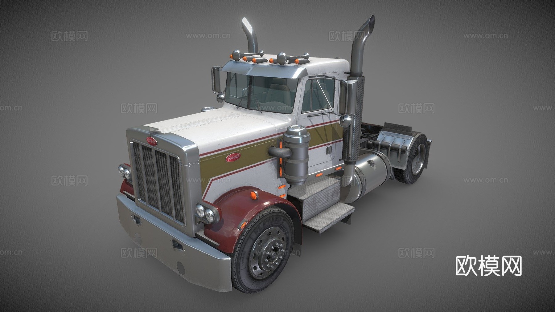 彼得比尔特289半挂卡车su模型