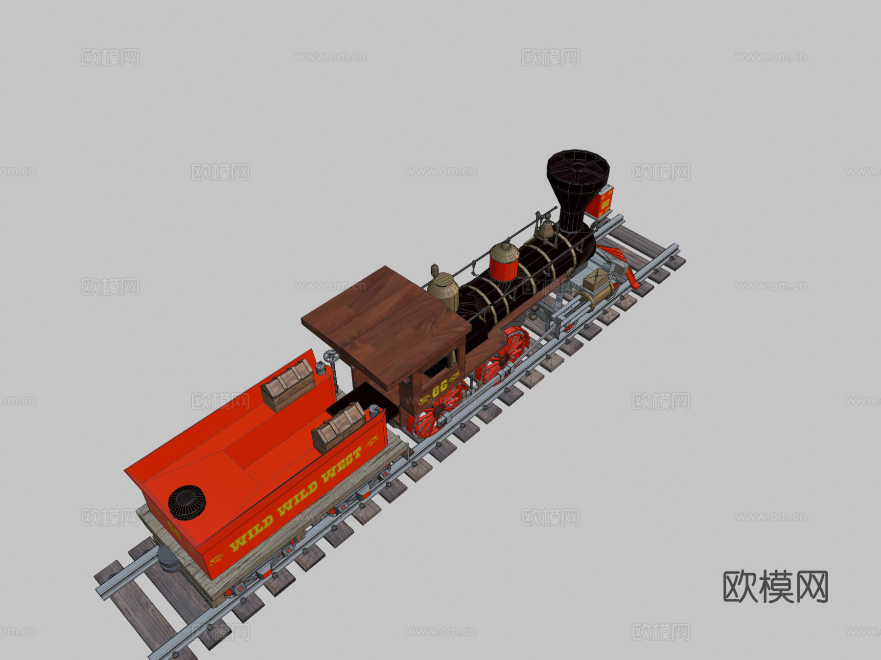 蒸汽火车su模型