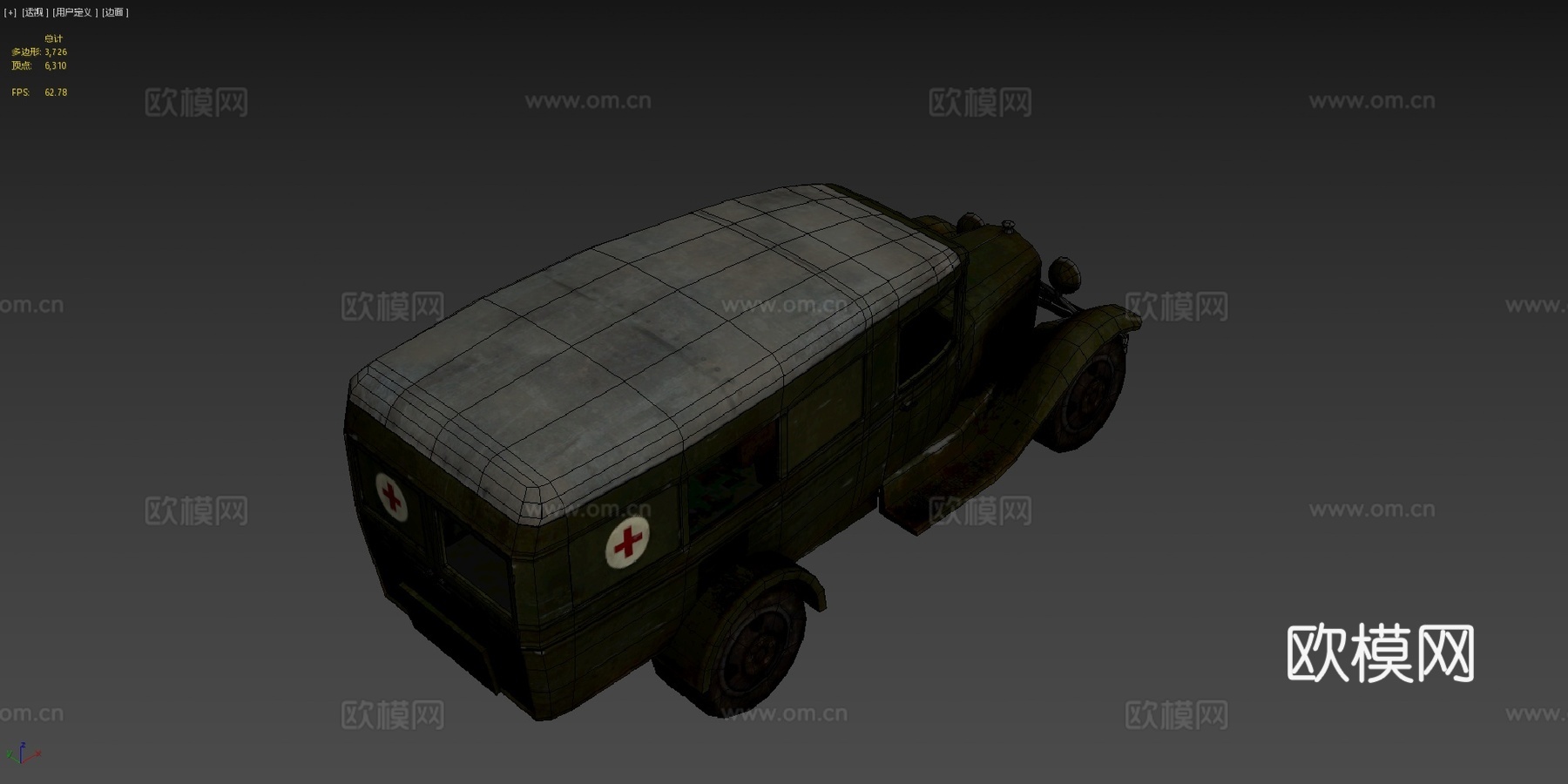 医疗卡车su模型