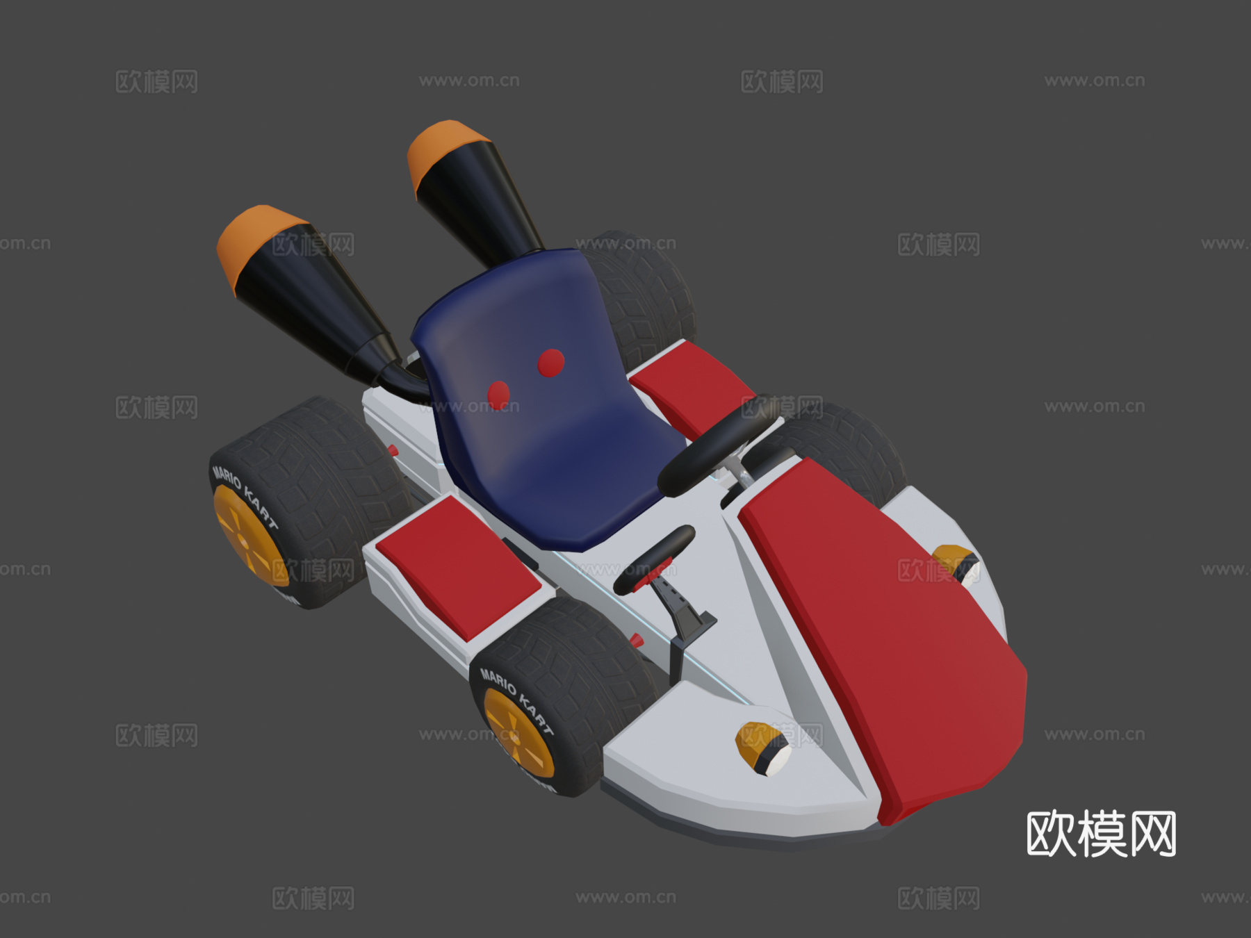 马里奥卡丁车su模型