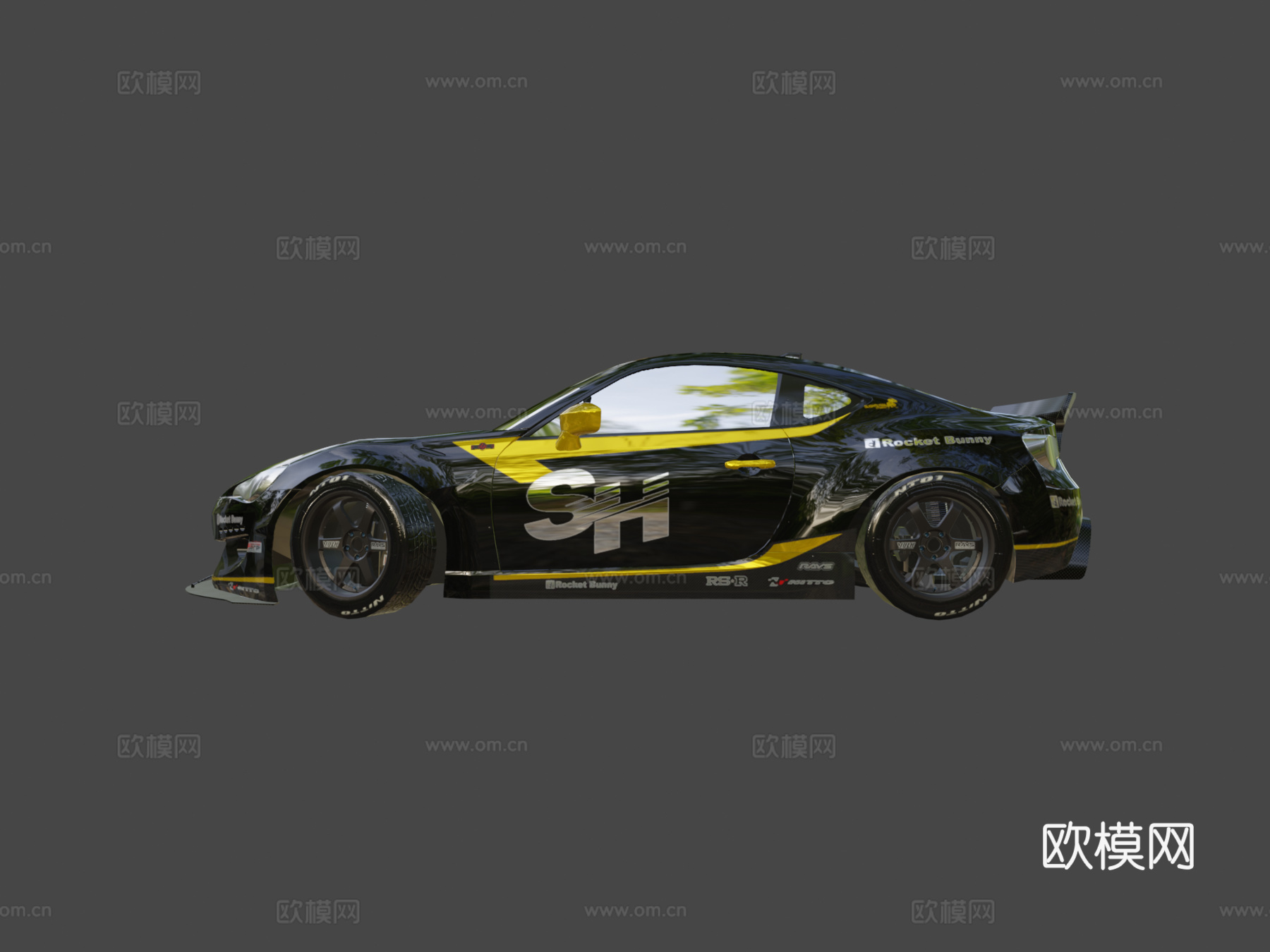 极品飞车粉丝艺术丰田GT86火箭兔车身套件su模型