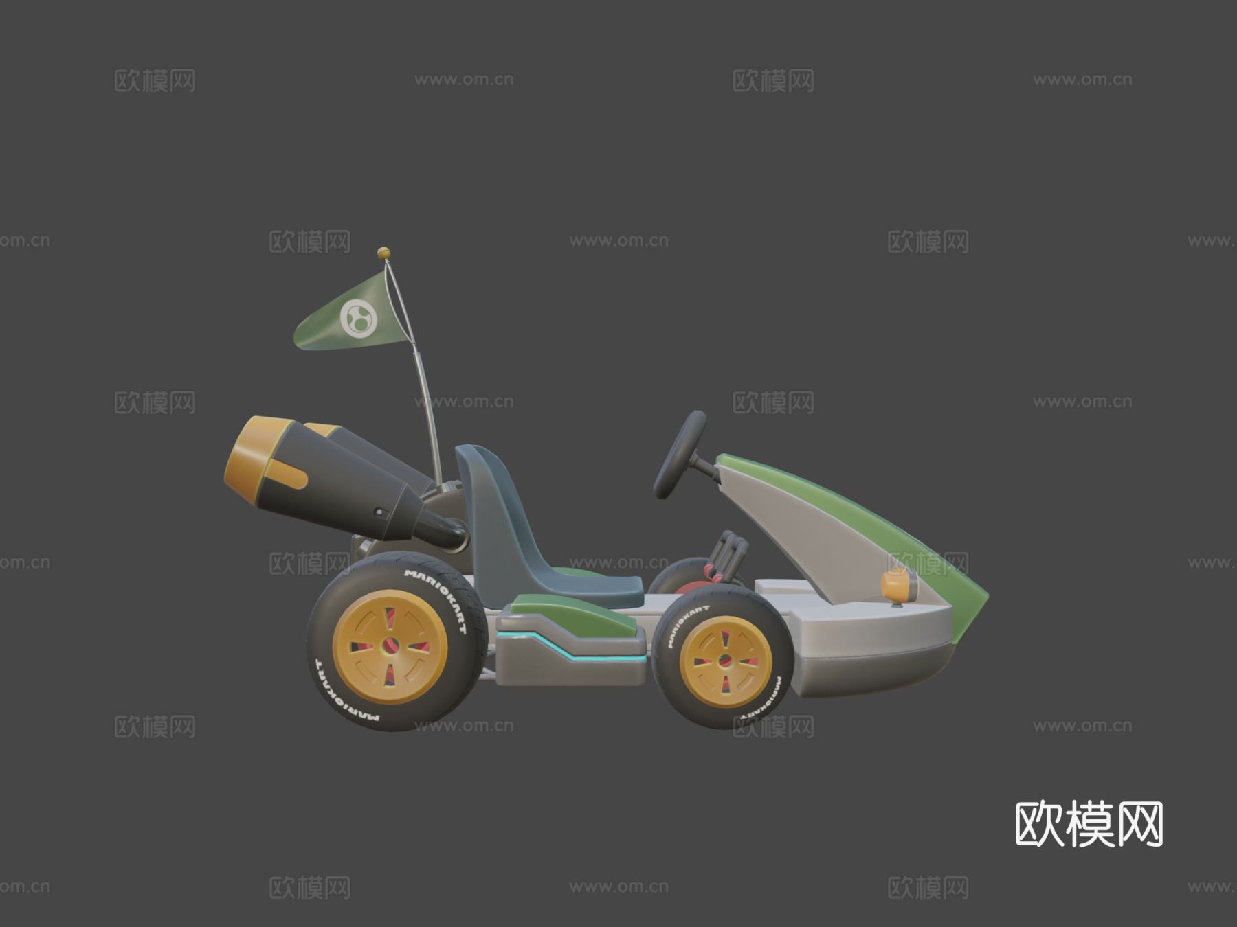 耀西卡丁车su模型