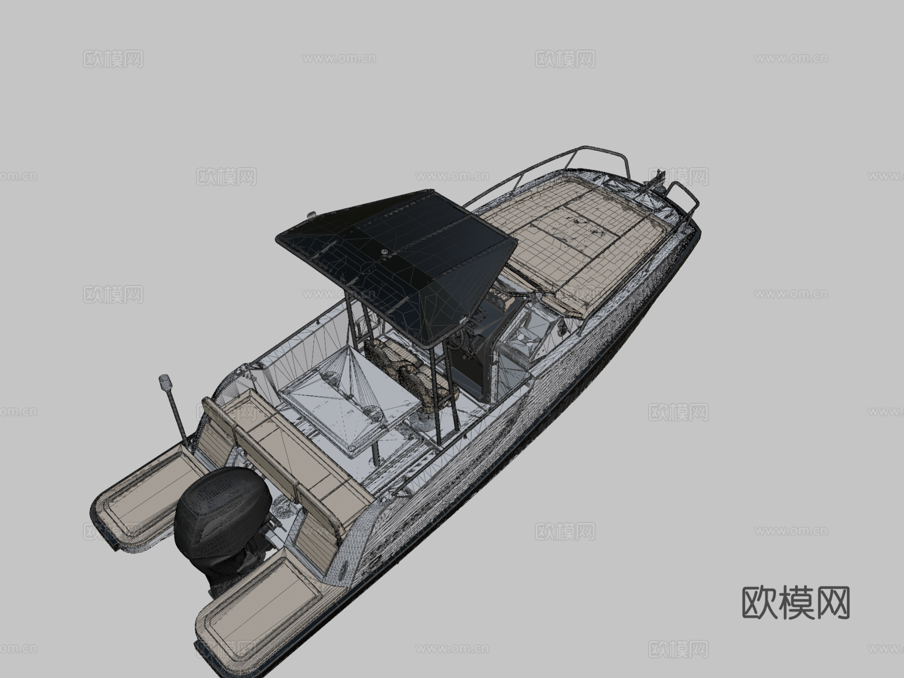 V2船7.0阳光甲板su模型