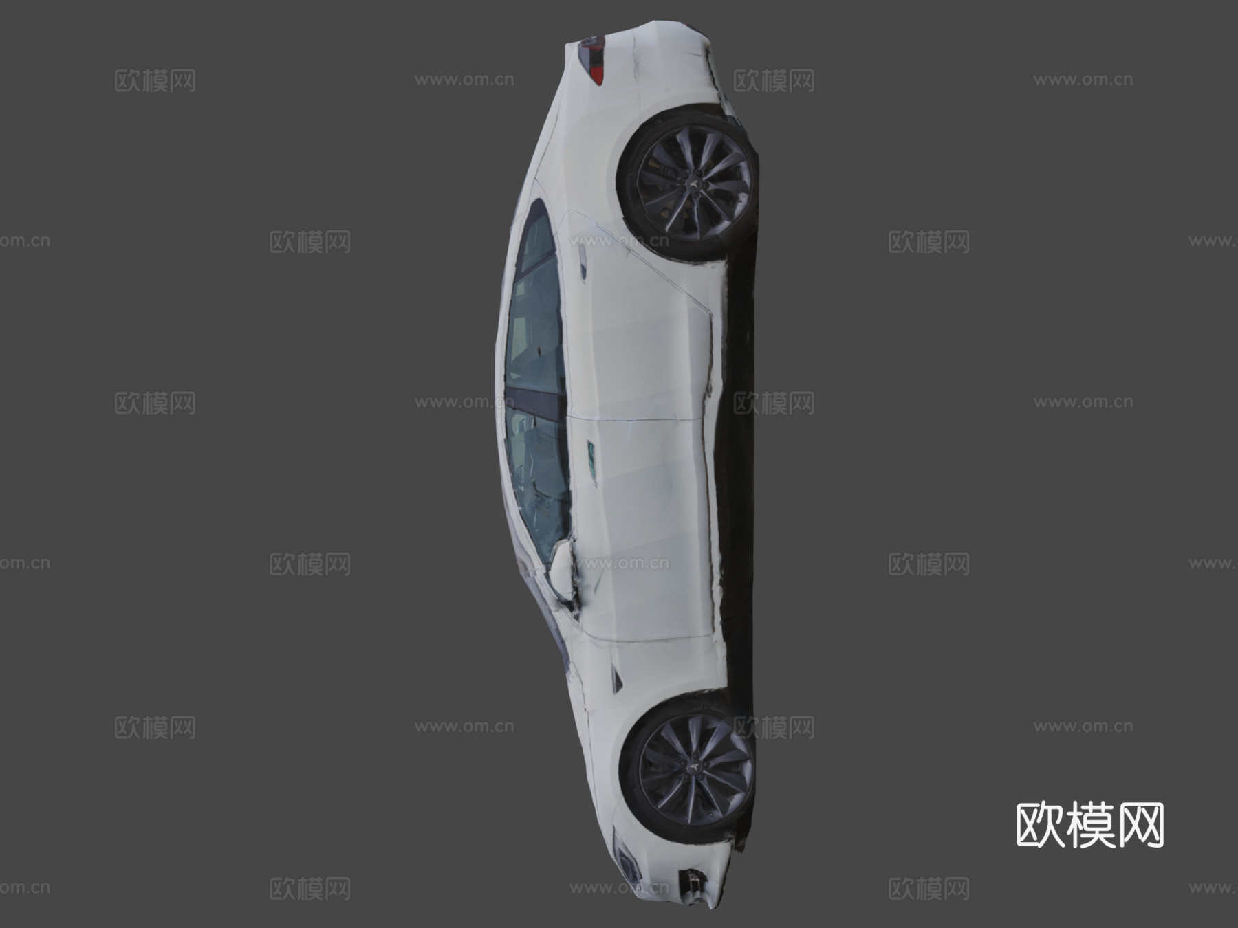 特斯拉MODEL S 90D全轮驱动煎饼低音甜甜圈1su模型