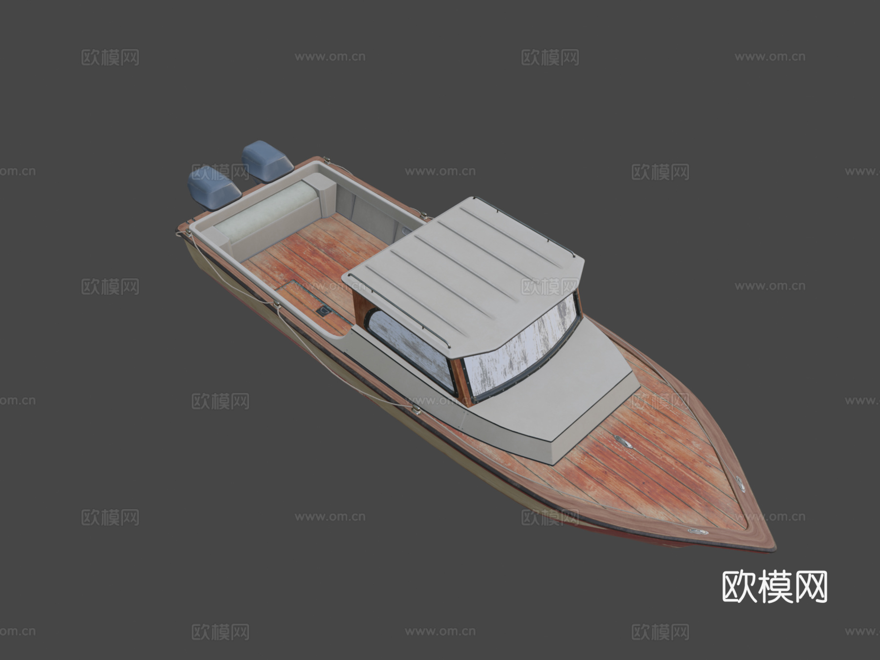 旧租赁船su模型