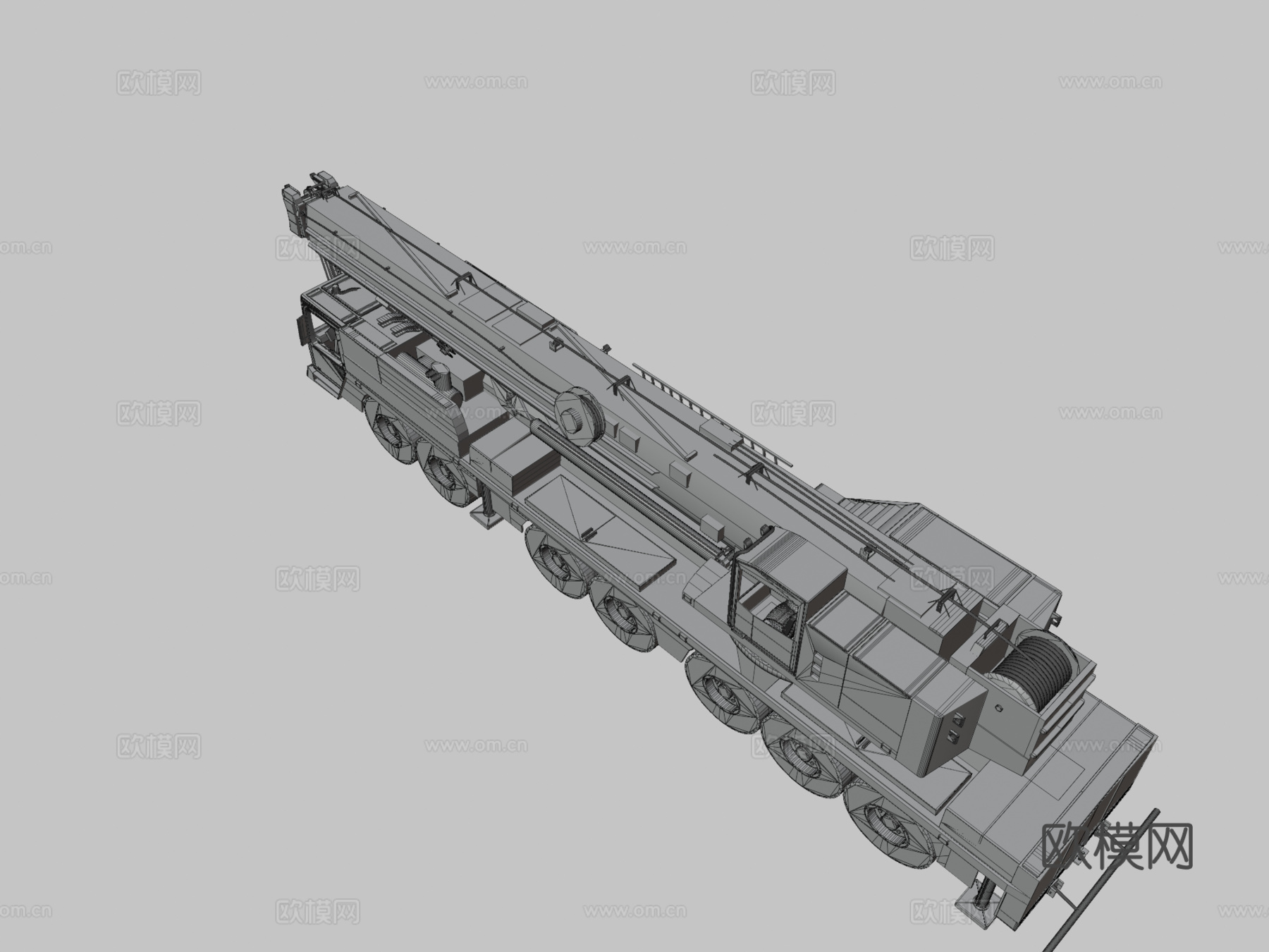 移动起重机su模型