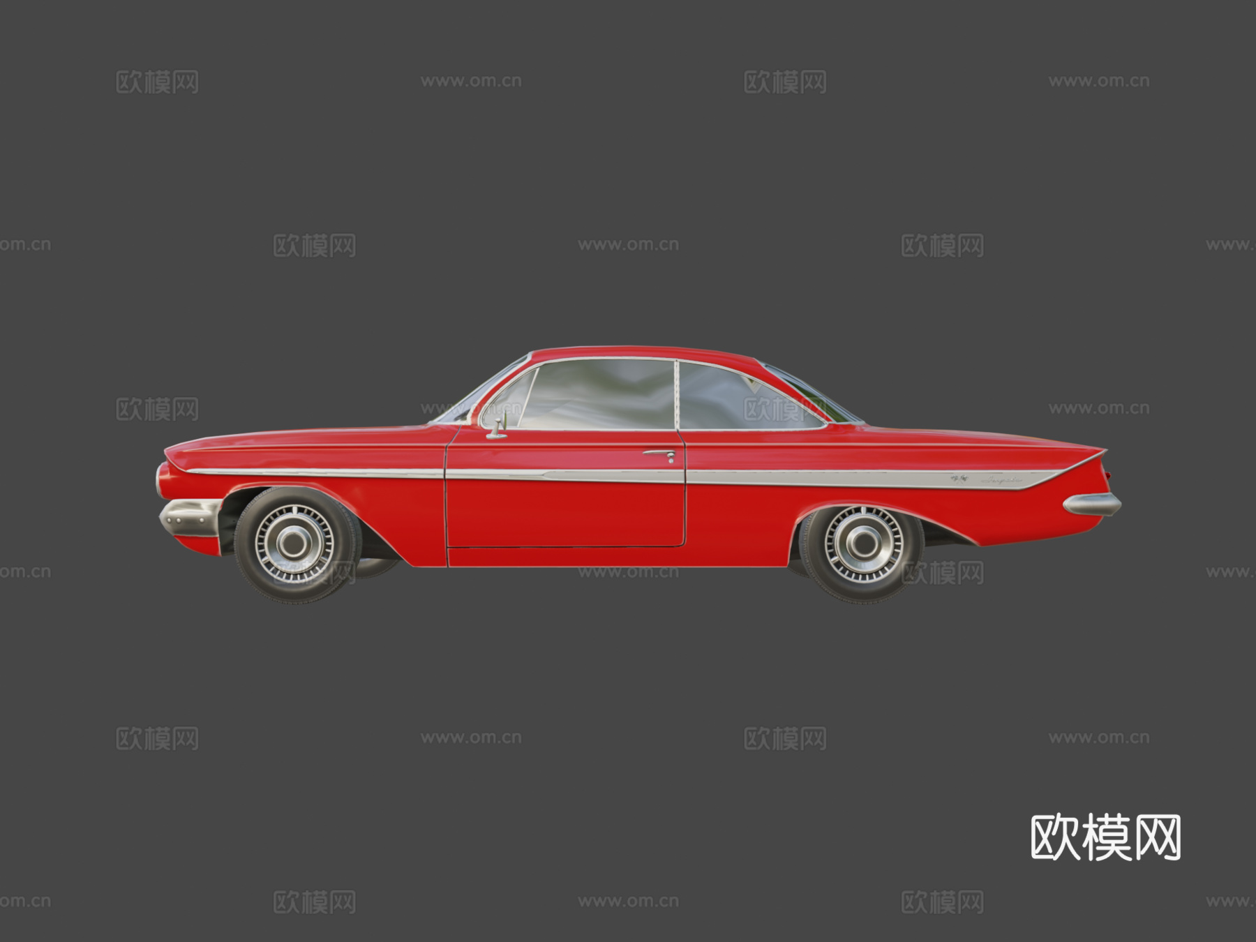 低多边形车雪佛兰英帕拉1961su模型