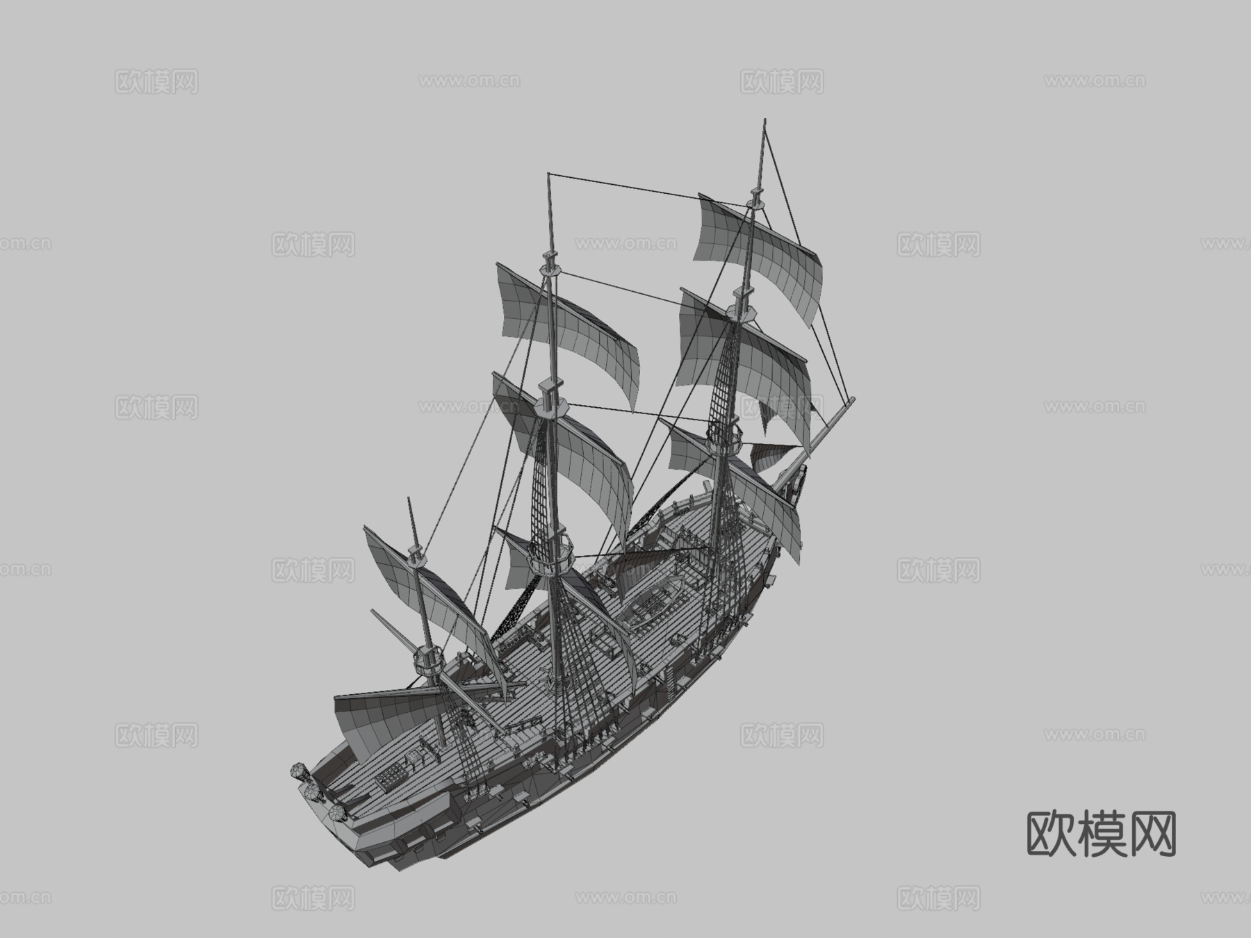 黑珍珠低多边形su模型