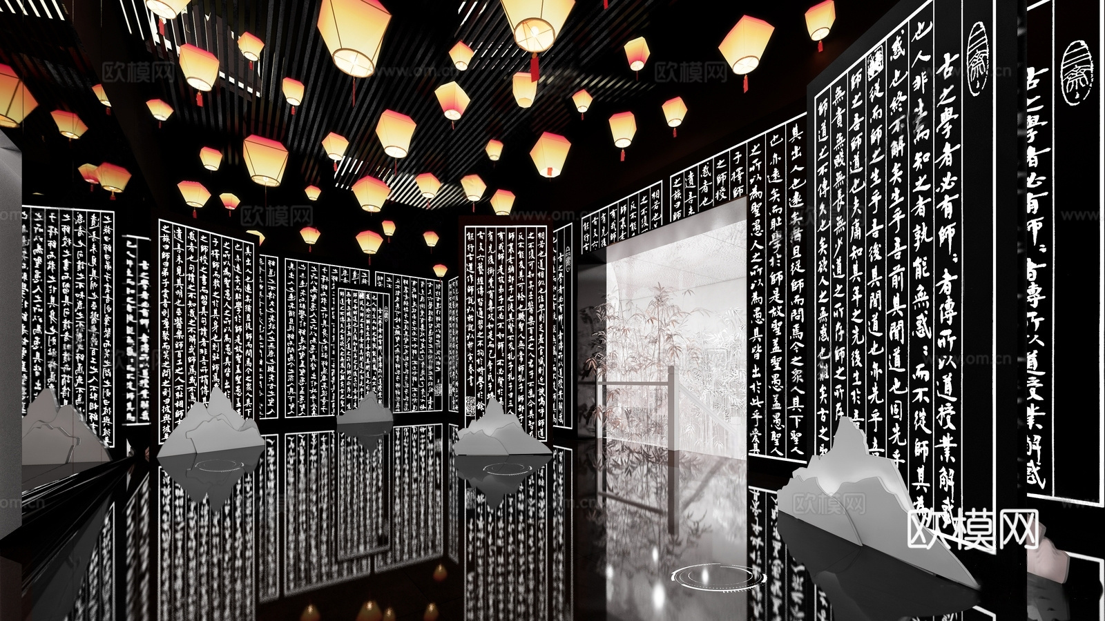 现代科技展厅 数字沉浸空间su模型