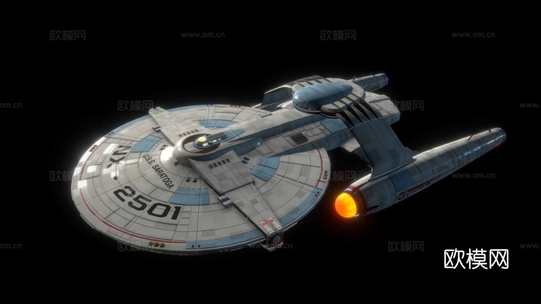 USS萨拉托加星际迷航粉丝设计su模型