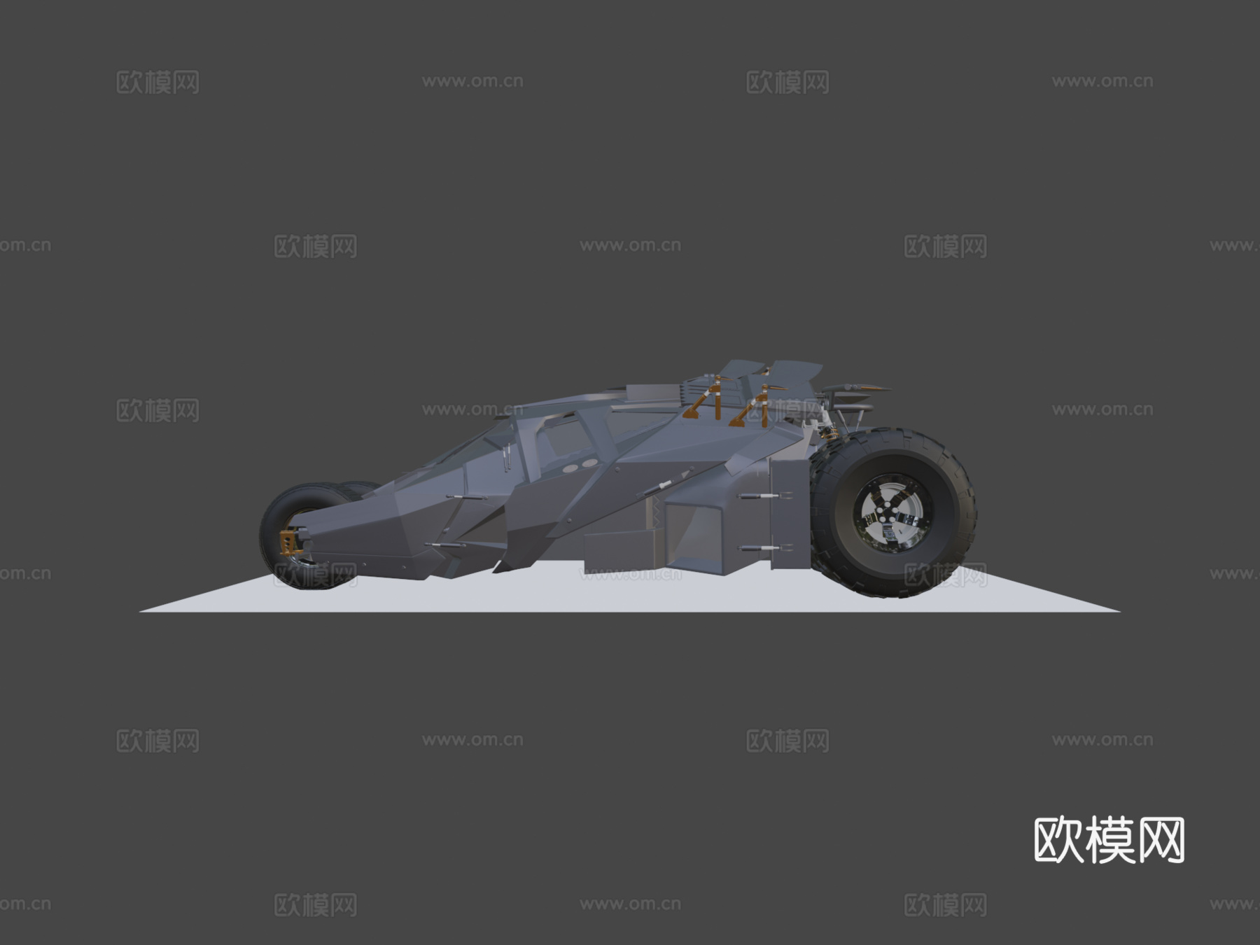 蝙蝠车翻滚者蝙蝠侠汽车su模型