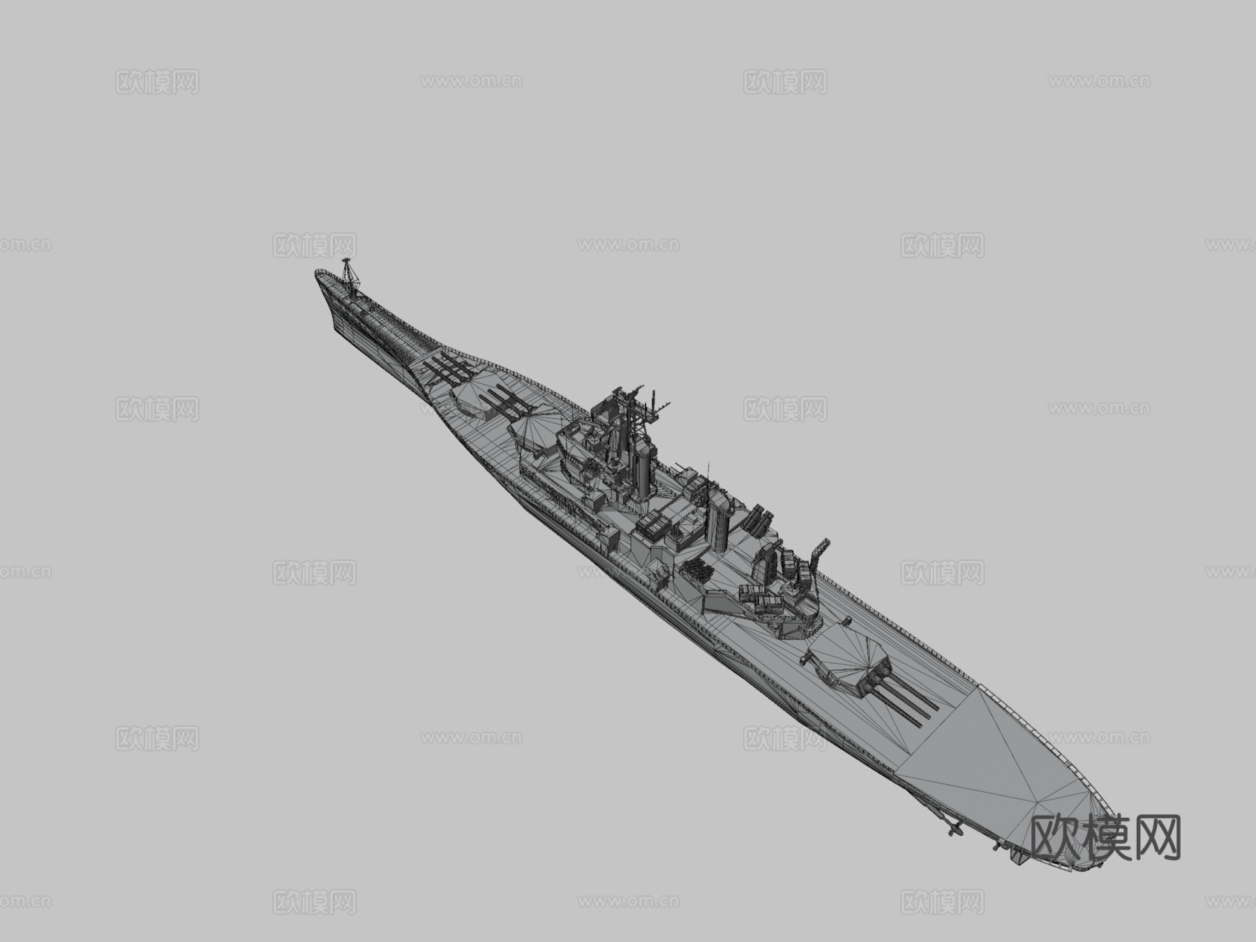 美国海军 爱荷华级 战列舰su模型