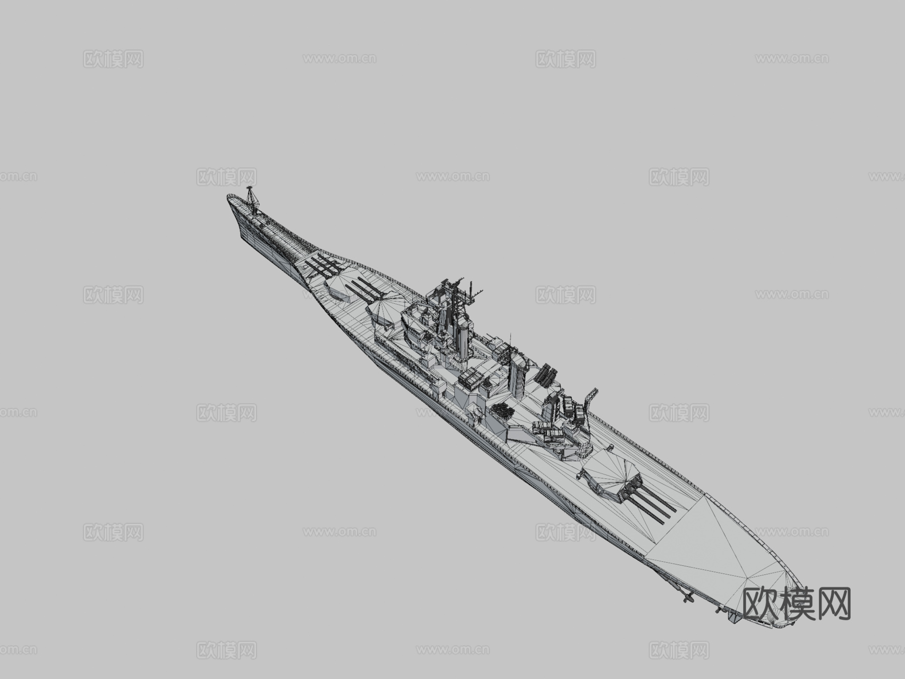 美国海军 爱荷华级 战列舰su模型