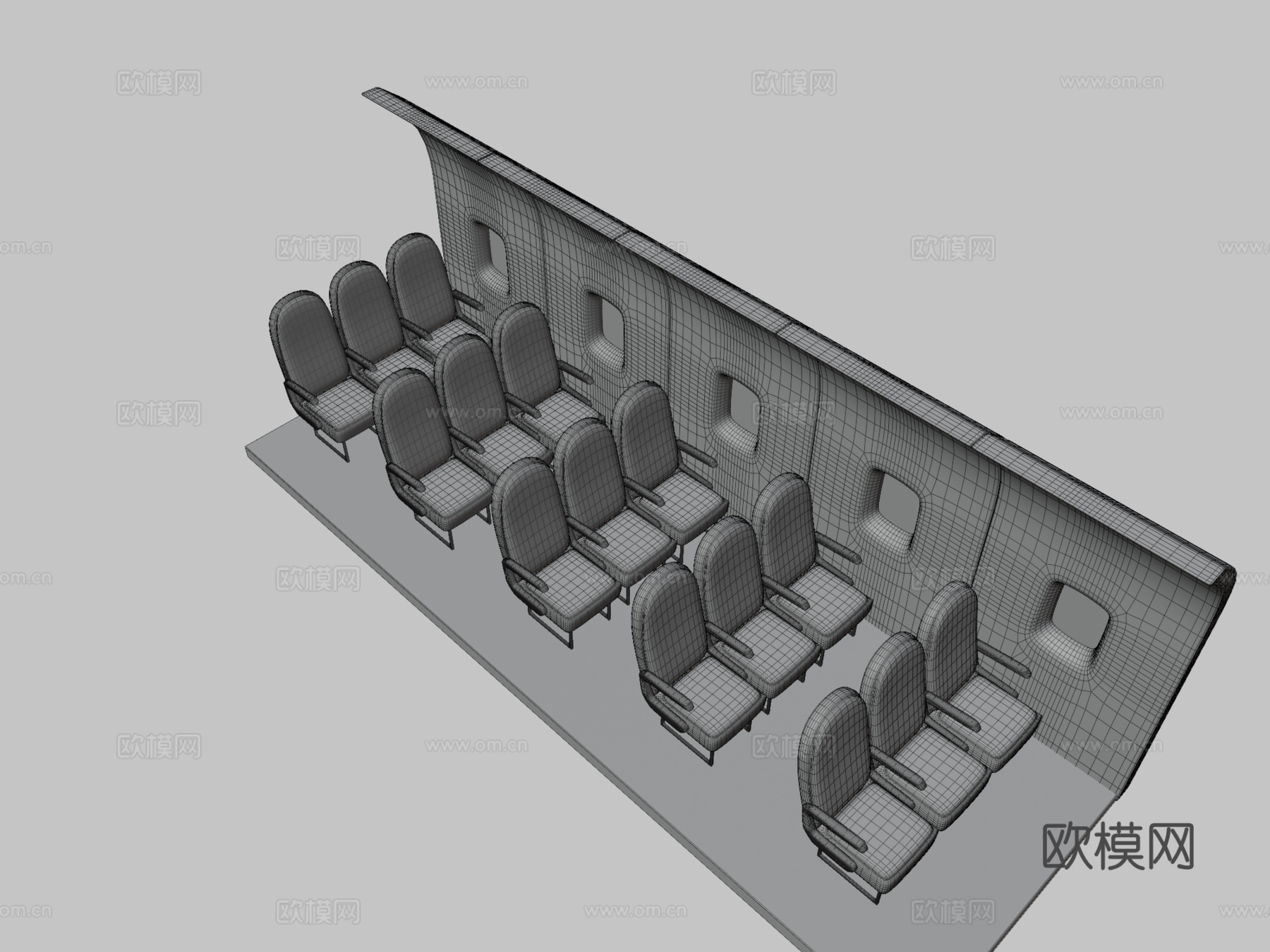 飞机内部su模型