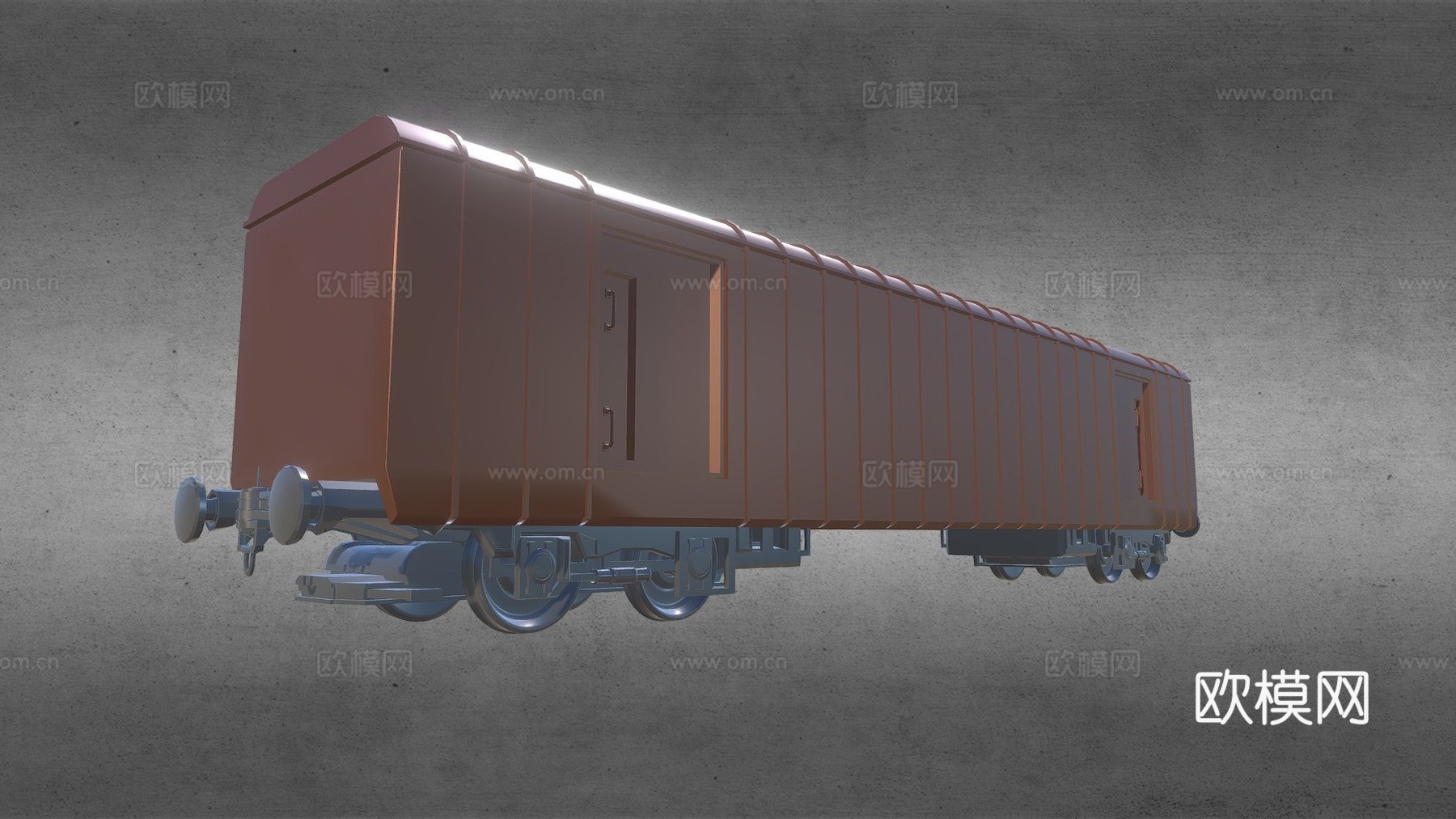 火车货运车厢su模型