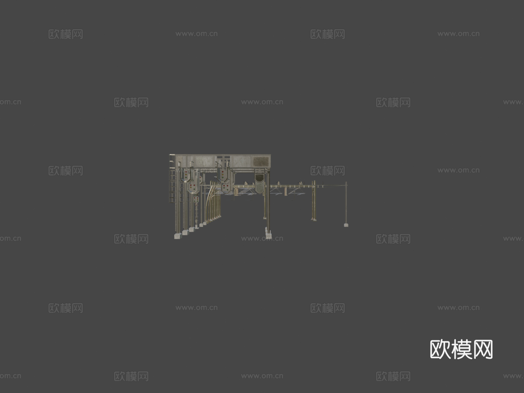 火车轨道铁路电力线集合su模型