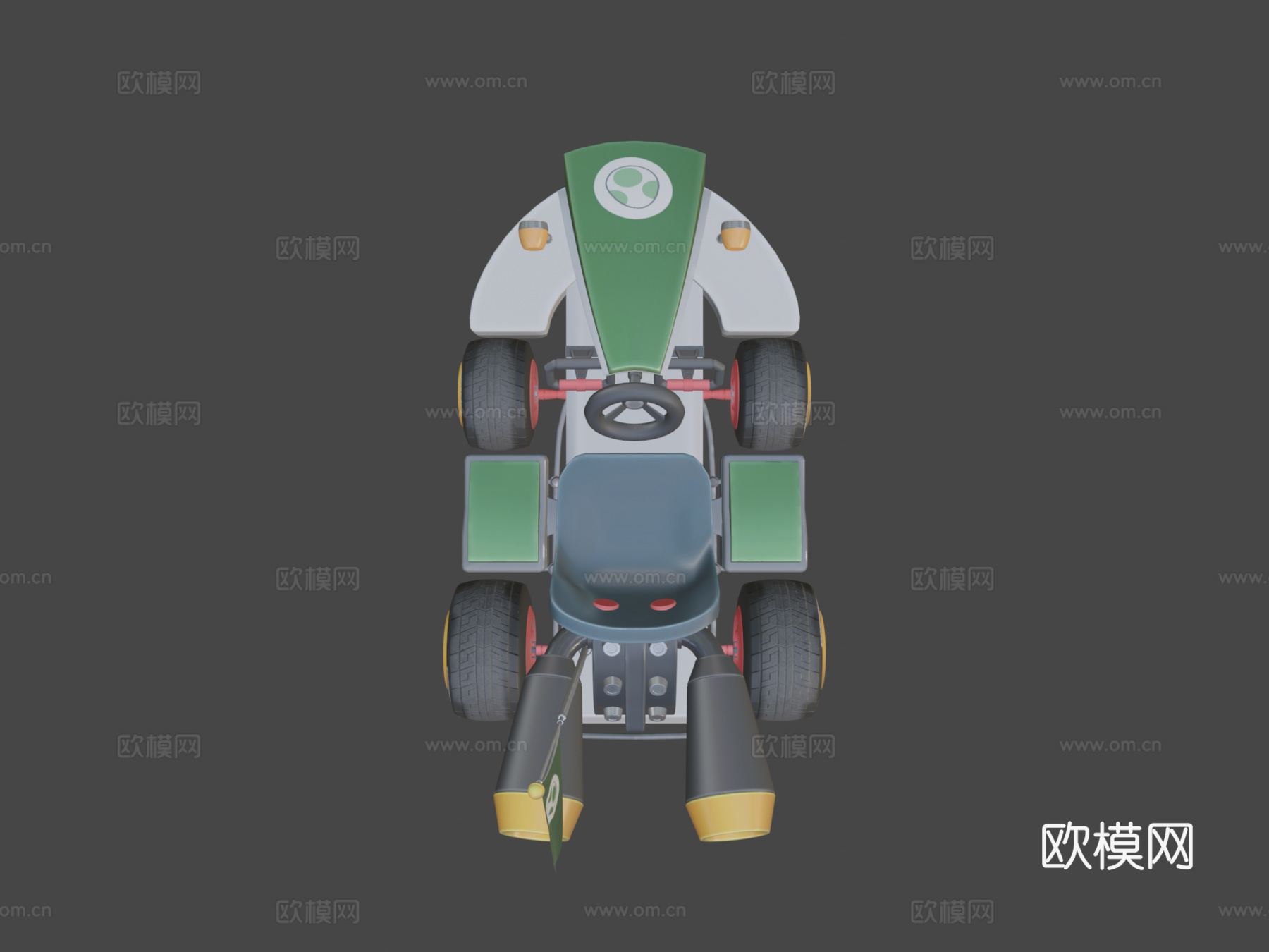 耀西卡丁车su模型