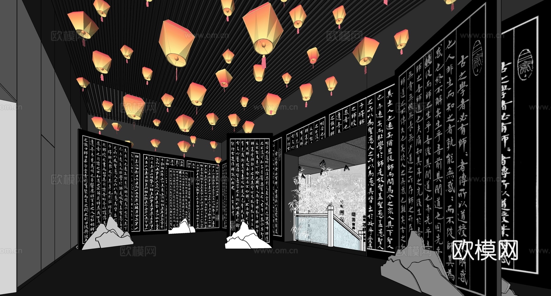 现代科技展厅 数字沉浸空间su模型