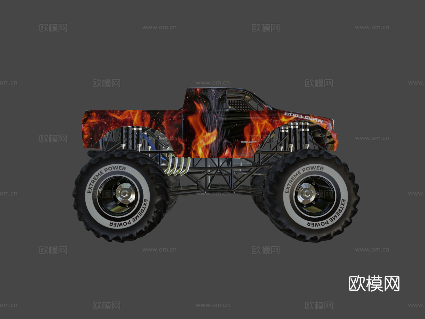 钢爪可驾驶怪物卡车丛游戏1su模型