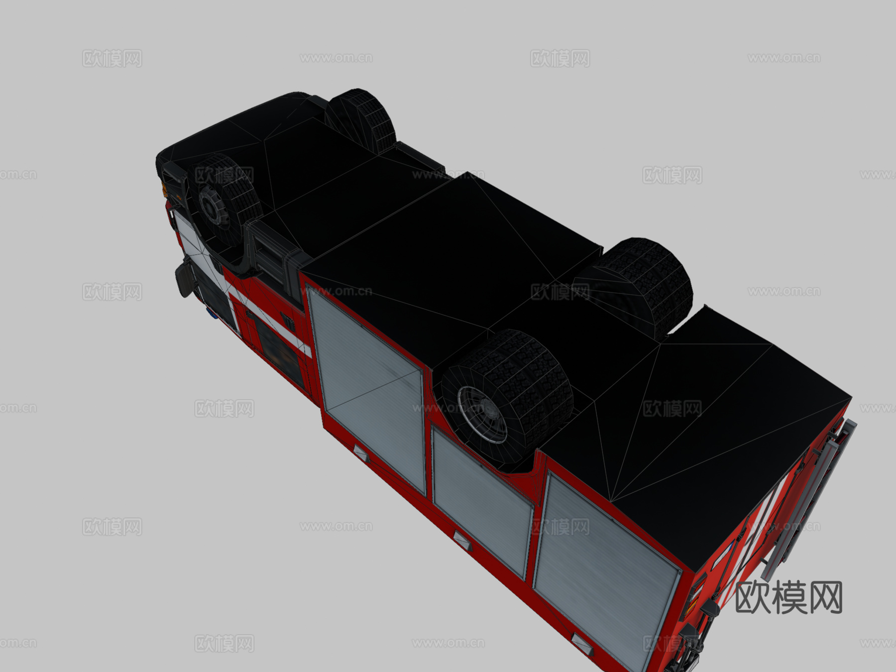 斯堪尼亚P94D消防车su模型