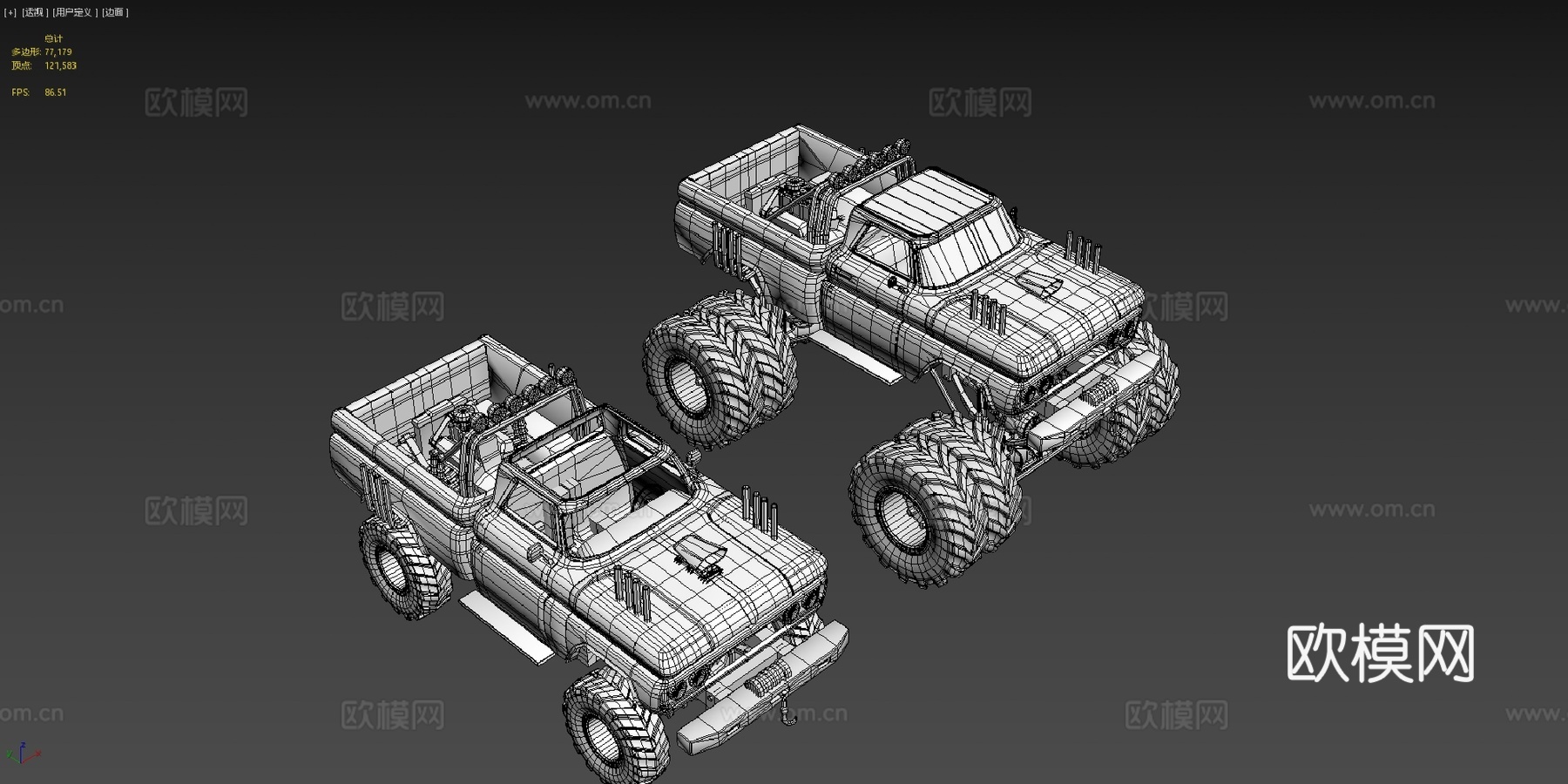 C10怪物卡车与皮卡su模型